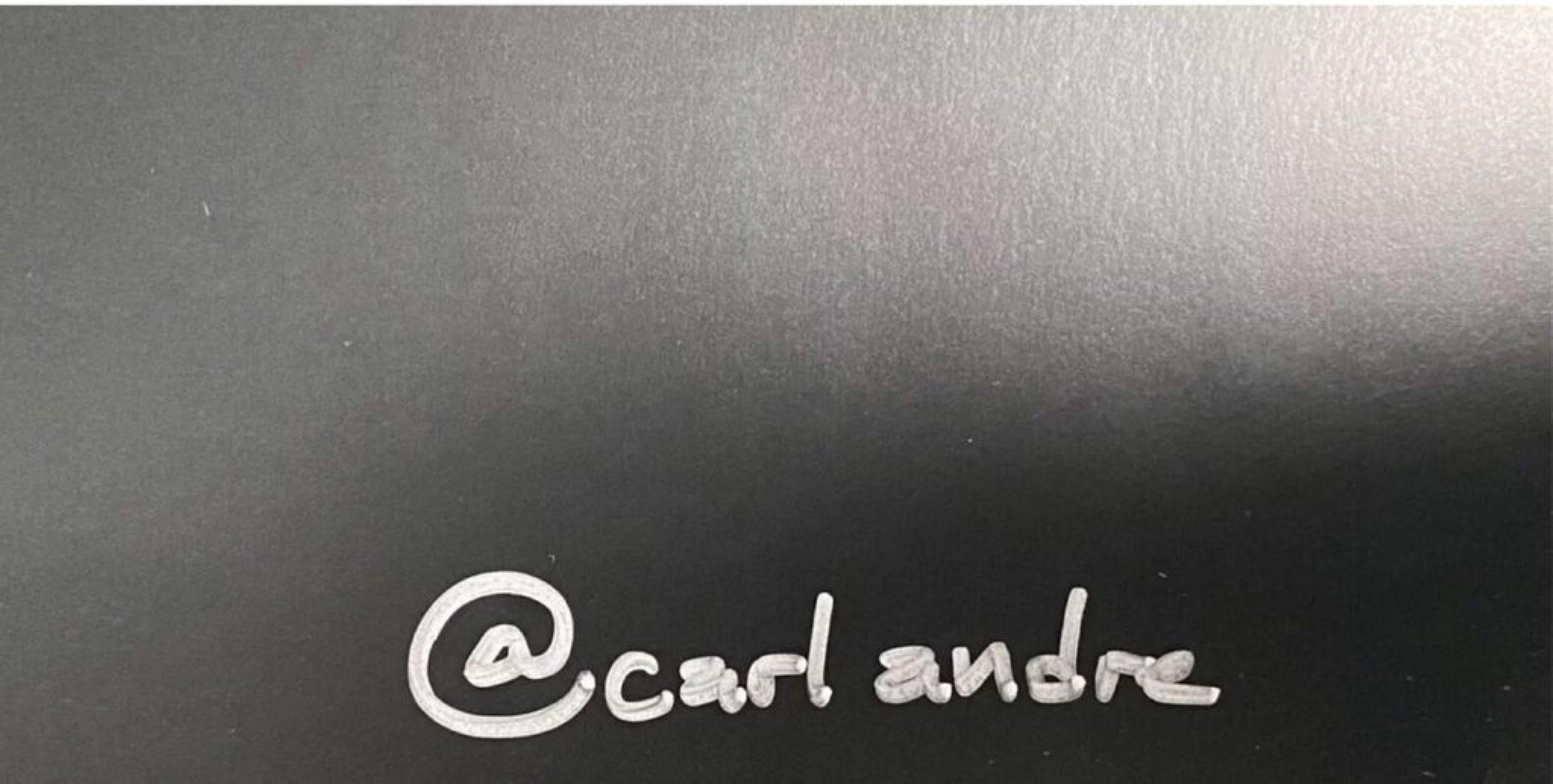 Historic Ace Gallery offset print, Hand Signed by Minimalist sculptor Carl Andre For Sale 1