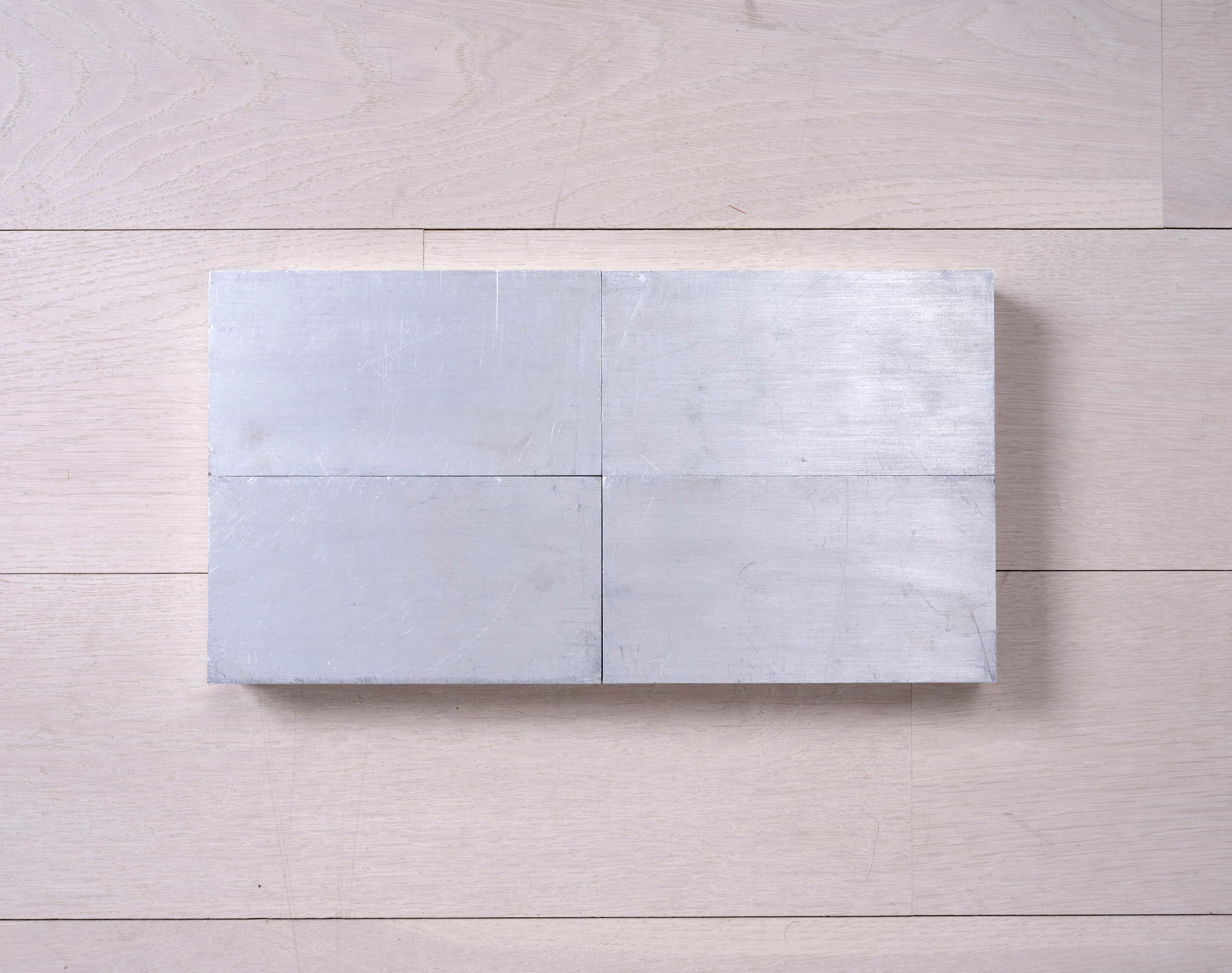 Al 4 Blocks aluminum, in 4 parts - Sculpture by Carl Andre