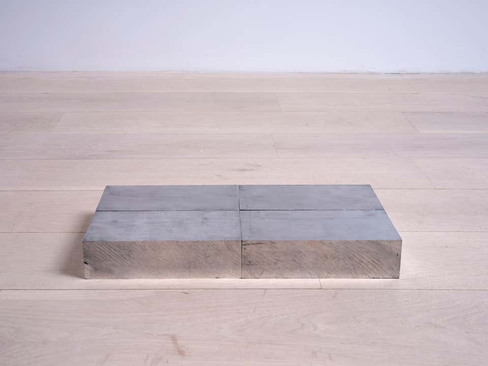 Al 4 Blocks Aluminum Sculpture, Abstract Geometric, 2008, Unframed