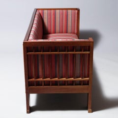 Carl Andreassen Mahogany Sofa with Inlays, Denmark, Late 19th–Early 20th Century