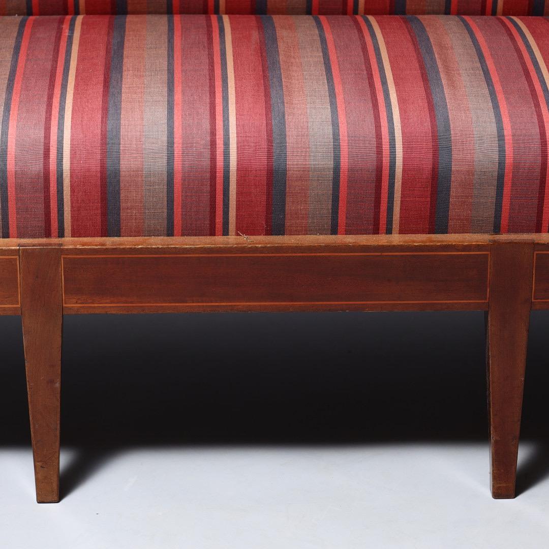 Carl Andreassen Mahogany Sofa with Inlays, Denmark, Late 19th–Early 20th Century For Sale 1