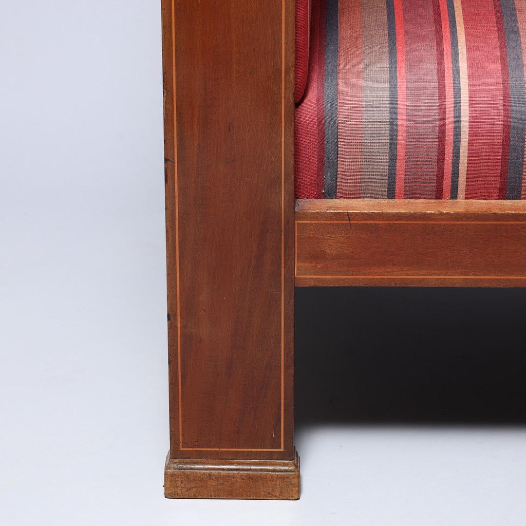 Carl Andreassen Mahogany Sofa with Inlays, Denmark, Late 19th–Early 20th Century For Sale 2