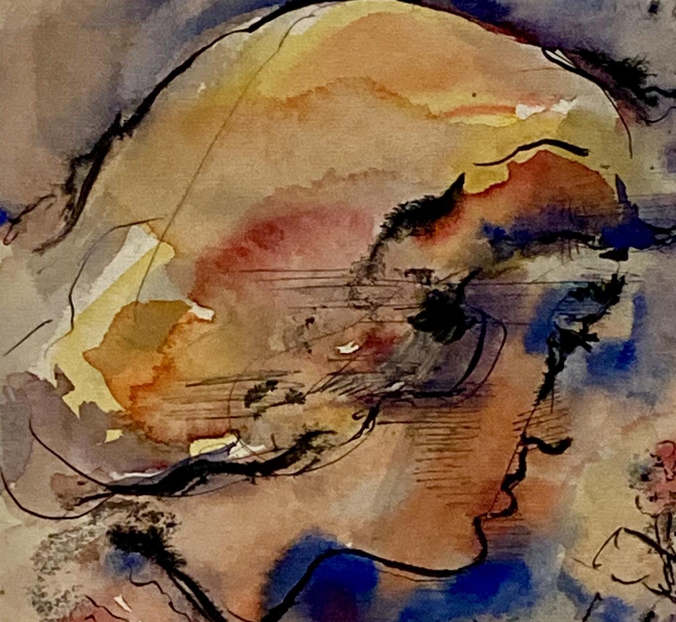Carl Ashby, Dama pensativa, 1942, tinta y acuarela en venta 4