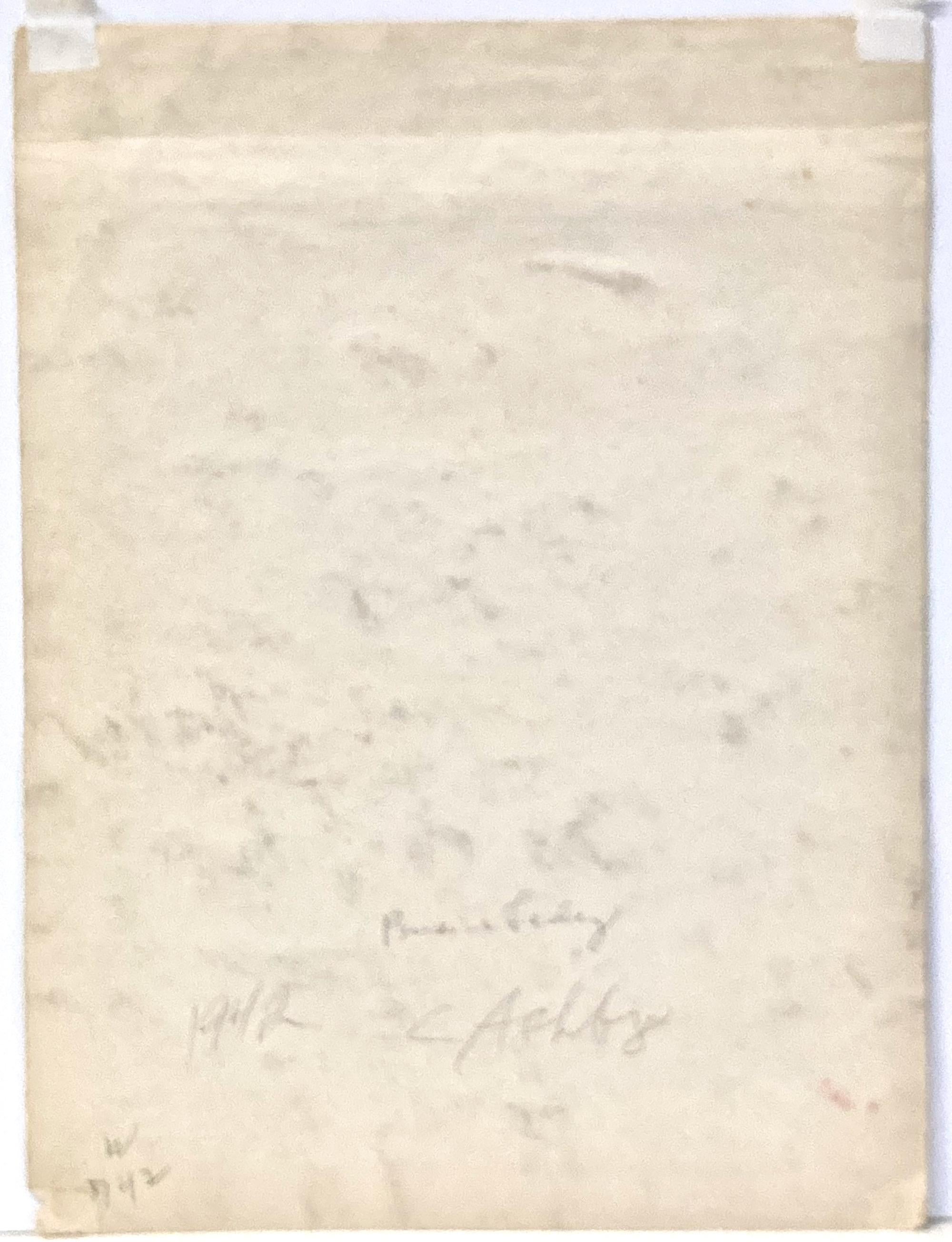 Carl Ashby, Dama pensativa, 1942, tinta y acuarela en venta 5