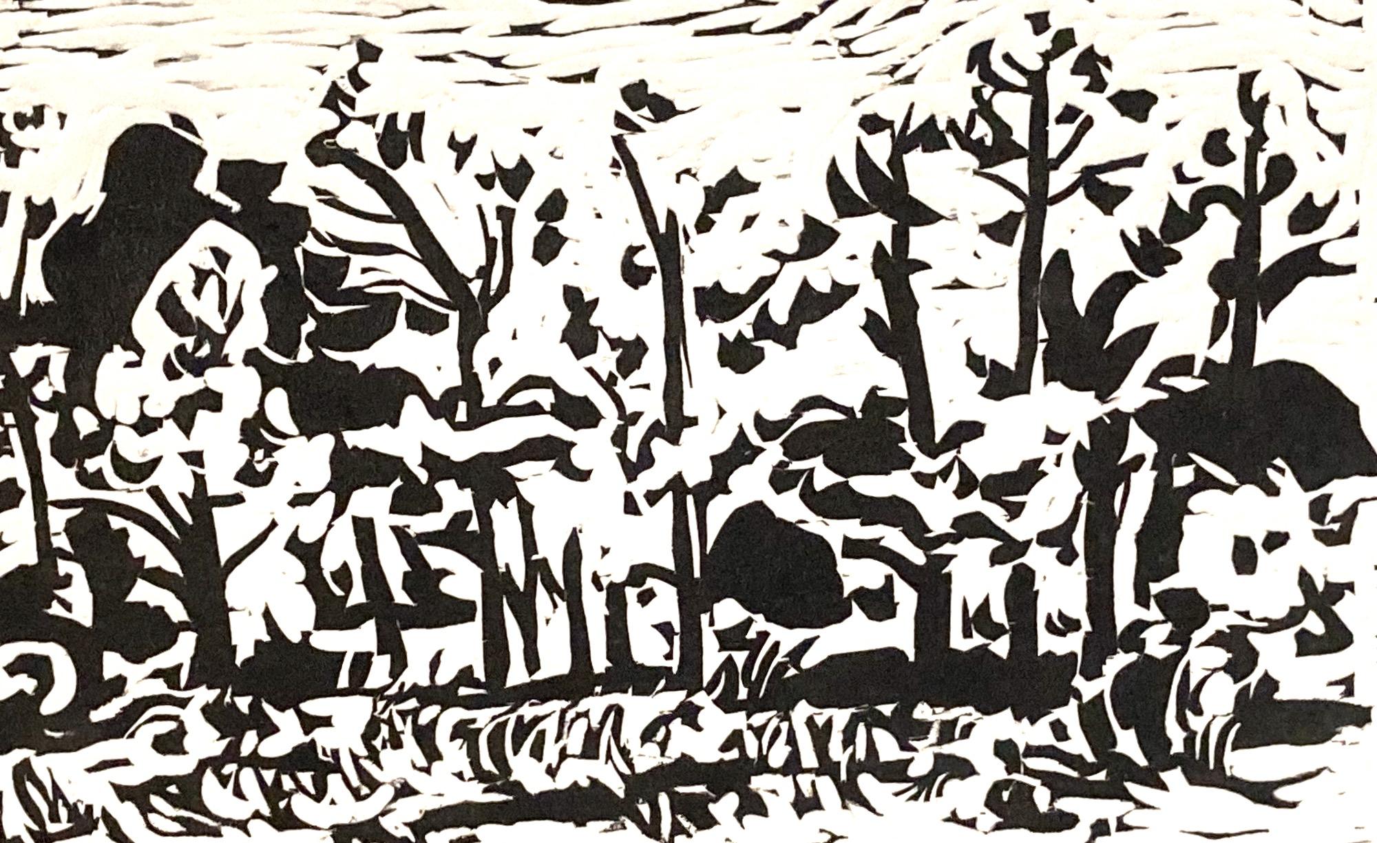 Carl Ashby, Wind Thru the Trees, South Wellfleet, 1991, intaglio,  embossed For Sale 2