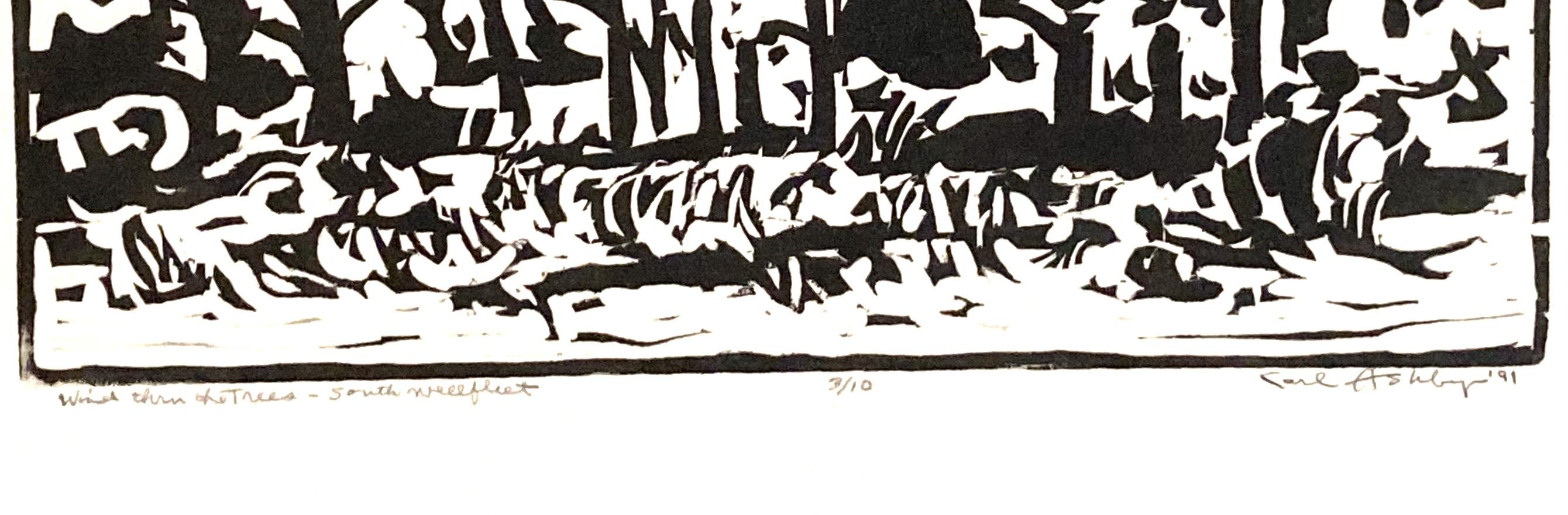 Carl Ashby, Wind Thru the Trees, South Wellfleet, 1991, intaglio,  embossed For Sale 4