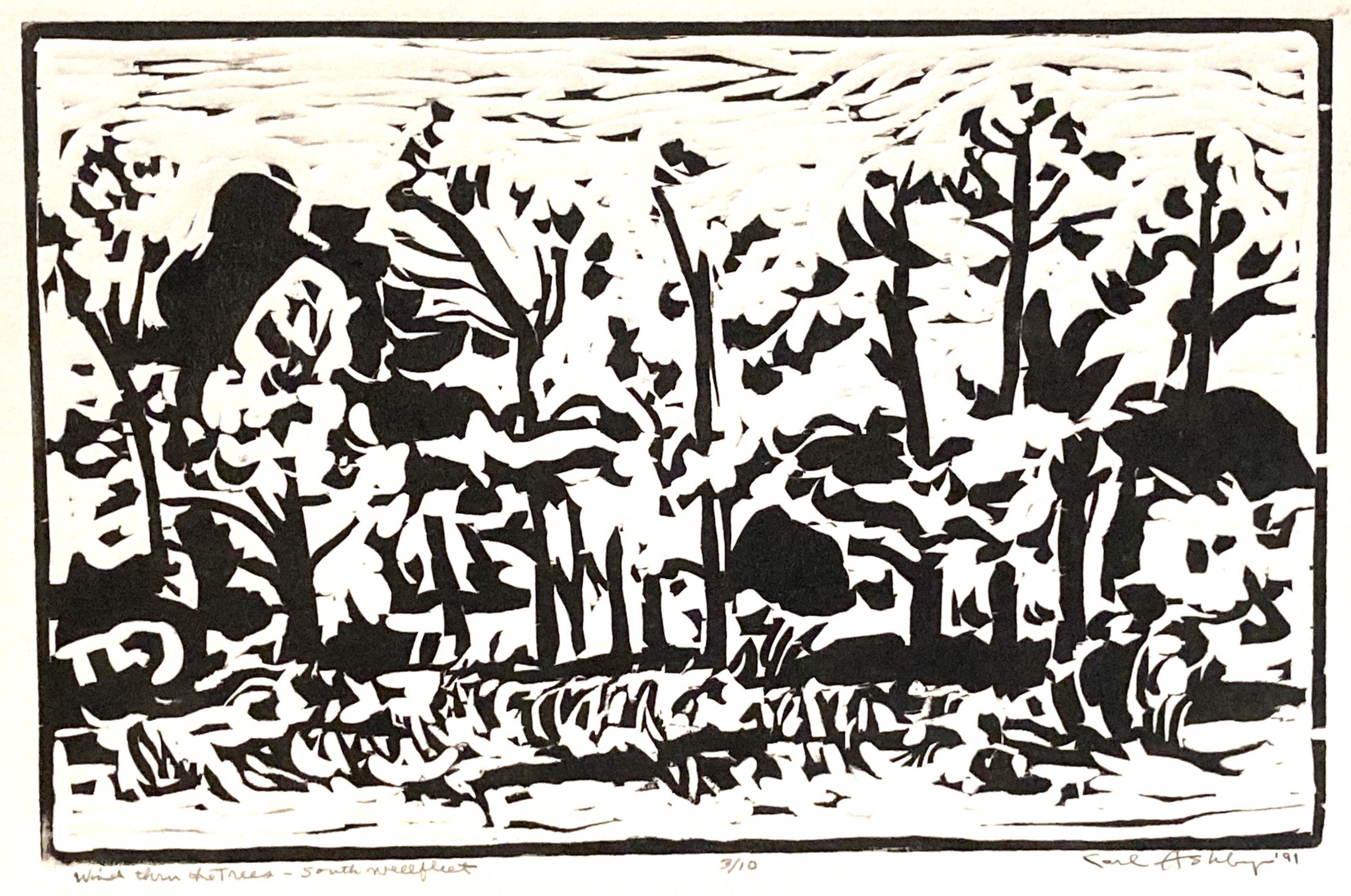 A native of New Mexico, Carl Ashby (1914-2004) moved to New York City in 1938 following a stint with the Civilian Conservation Corps. He attended the Art Students League and Atelier 17 and studied at New York University. He taught at the Parsons