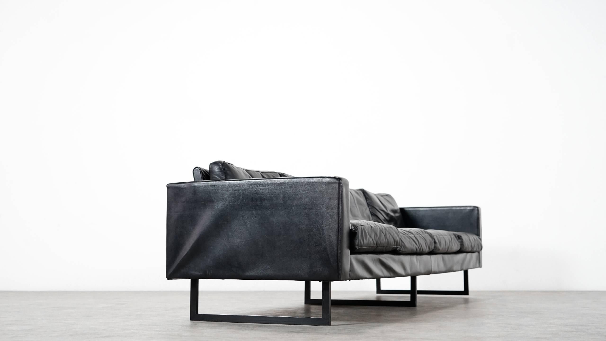 Carl Auböck Cubus Sofa, Extremely Rare Three-Seat by COR Germany, circa 1960 In Good Condition In Munster, NRW