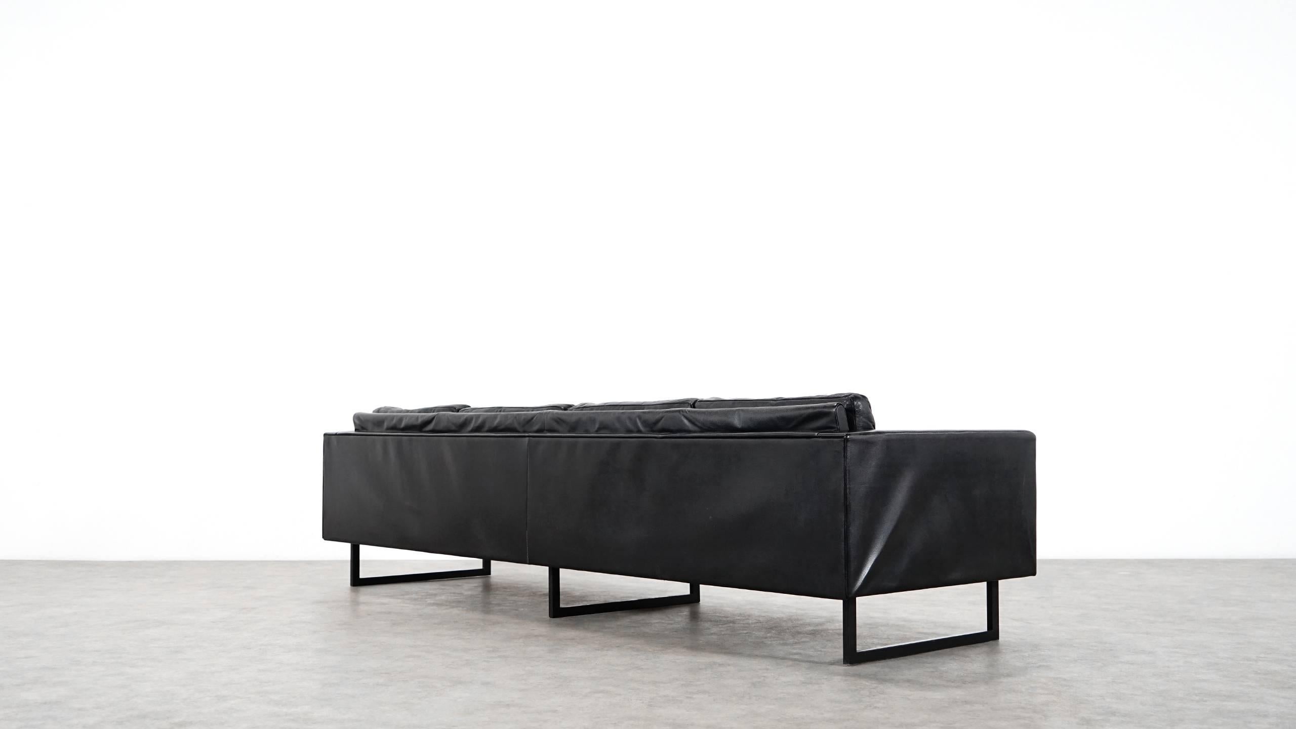 Steel Carl Auböck Cubus Sofa, Extremely Rare Three-Seat by COR Germany, circa 1960