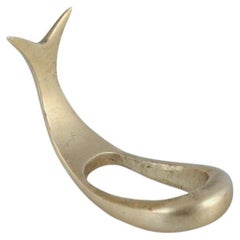Carl Auböck (1900-1957), portapipe in ottone. Design danese. Forma modernista.