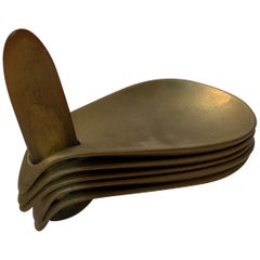 Vintage Carl Auböck 3904 Brass with Bone Nesting Bowls