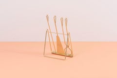 Brass Fireplace Set by Werkstätte Carl Auböck, Stand & Tools, Austria