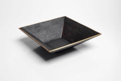 Brass Square Ashtray by Werkstätte Carl Auböck, Patinated Finish