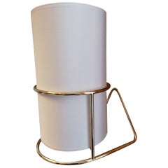 Carl Auböck '4723' Polished Brass Plug-In Wall Light with White Shade