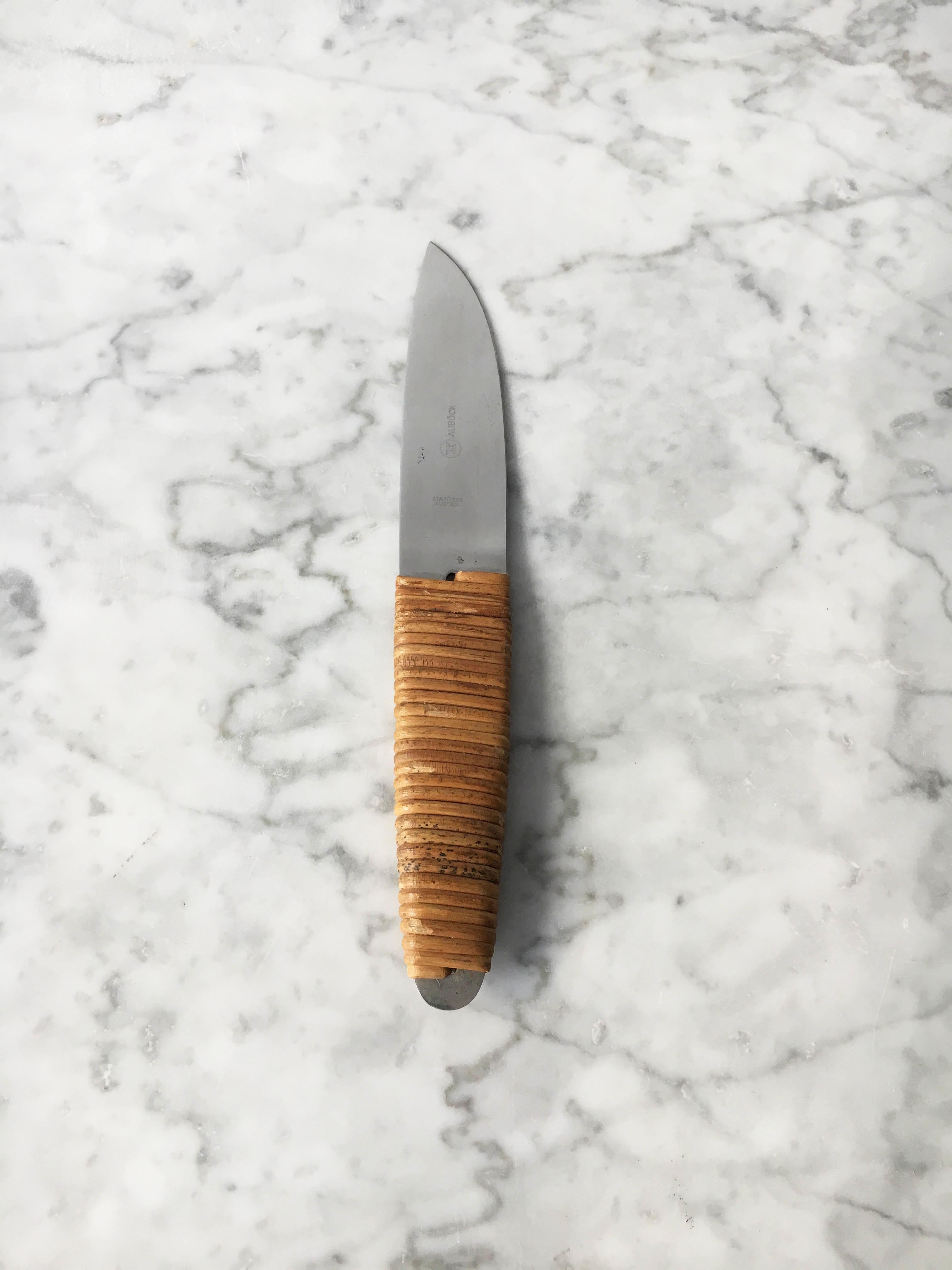 Carl Auböck II Letter Opener Knife Cane Wrapped Model '4828', Austria 1950s For Sale 3