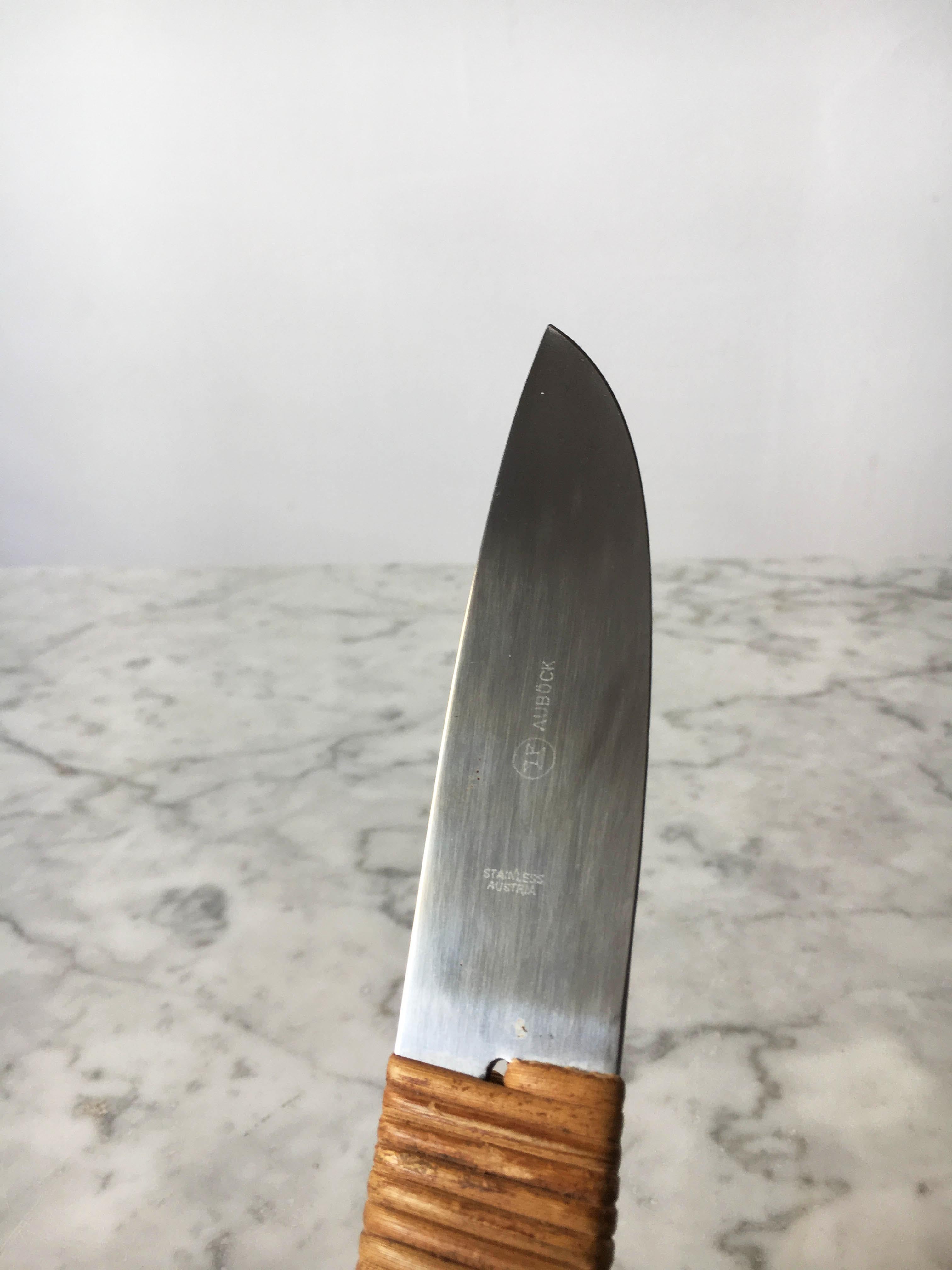 Carl Auböck II Letter Opener Knife Cane Wrapped Model '4828', Austria 1950s For Sale 4