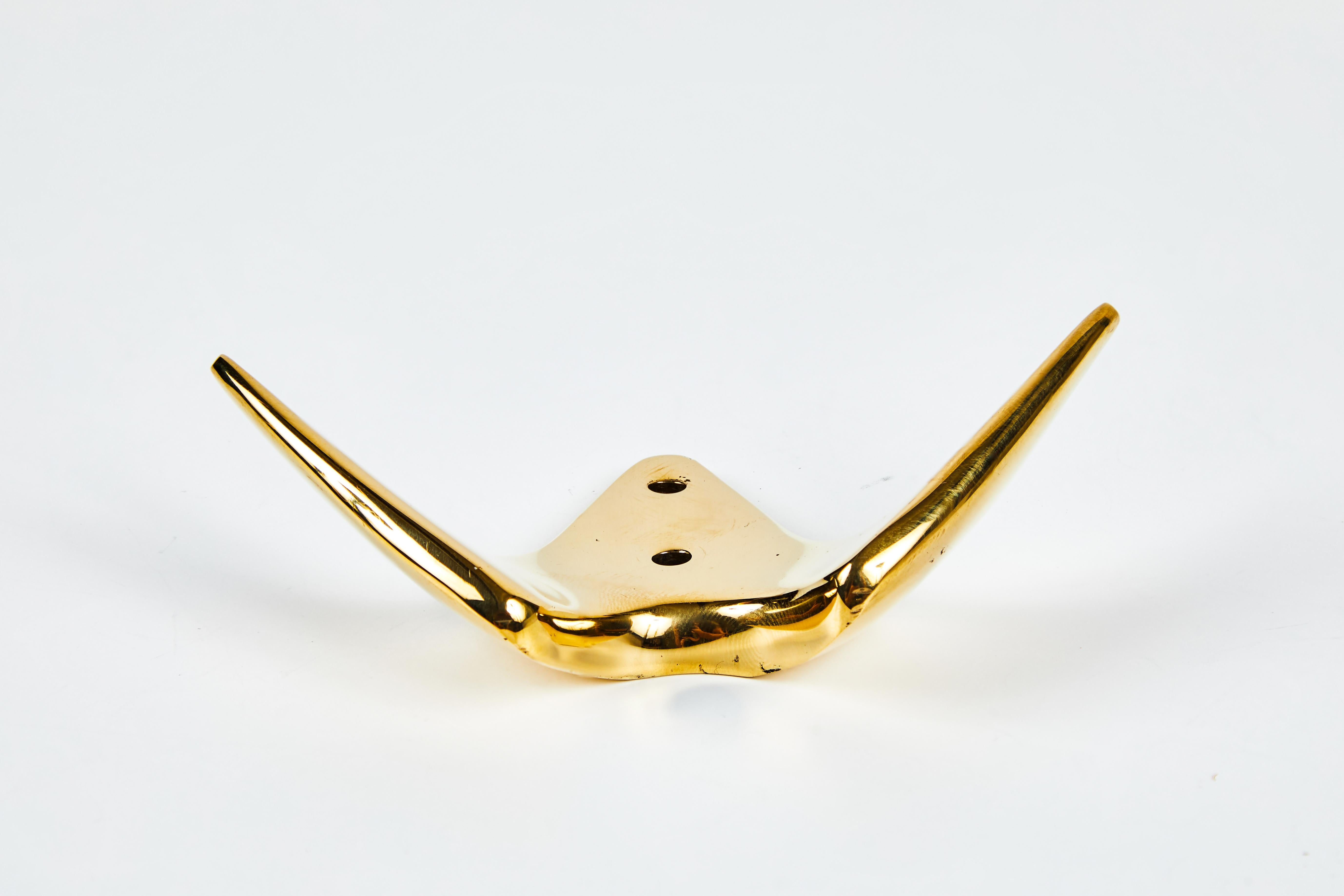 Carl Auböck #4995 Patinated Brass Hook For Sale 5