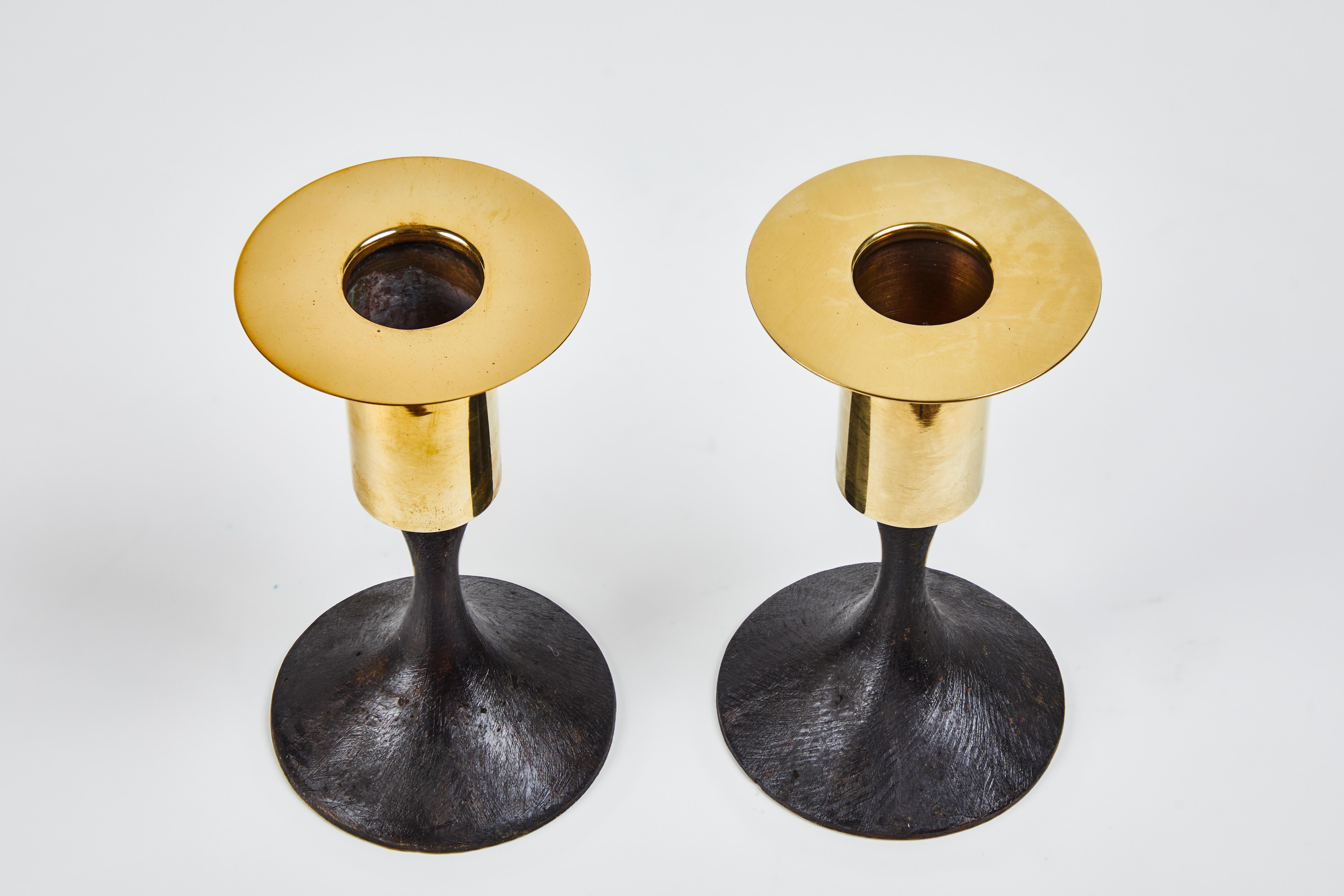 Austrian Carl Auböck #7234 Brass Candleholder For Sale