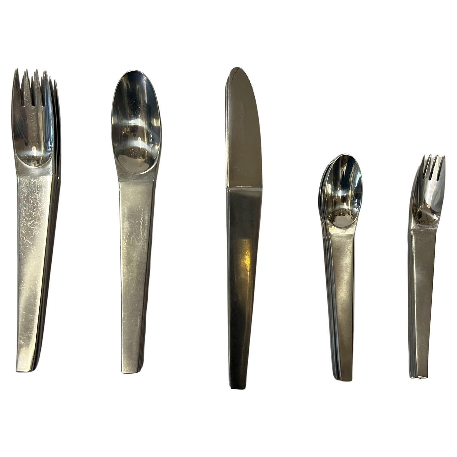 Metal Carl Auböck, Amboss Cutlery Set No.2060 For Sale