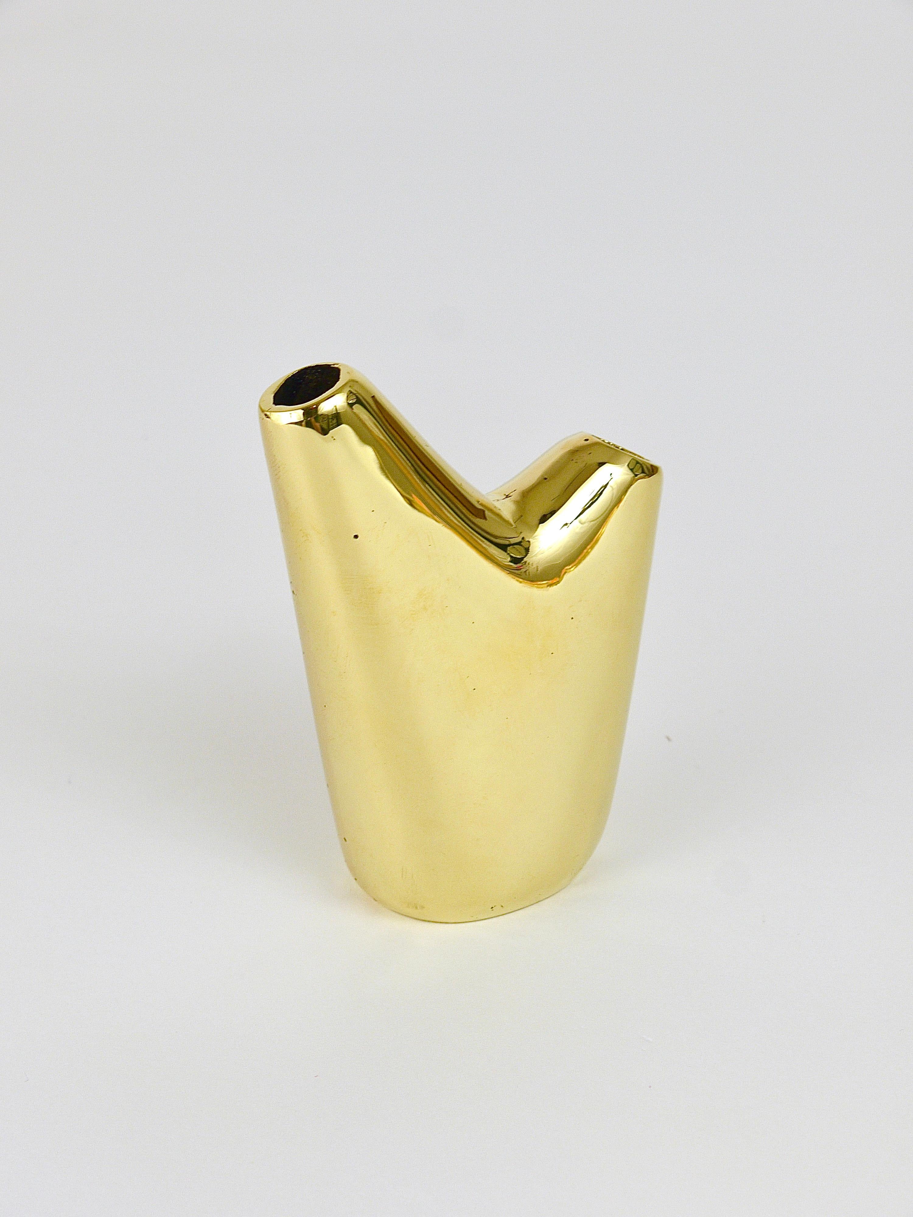 Carl Auböck Aorta Vase, Polished Brass, Austria For Sale 10