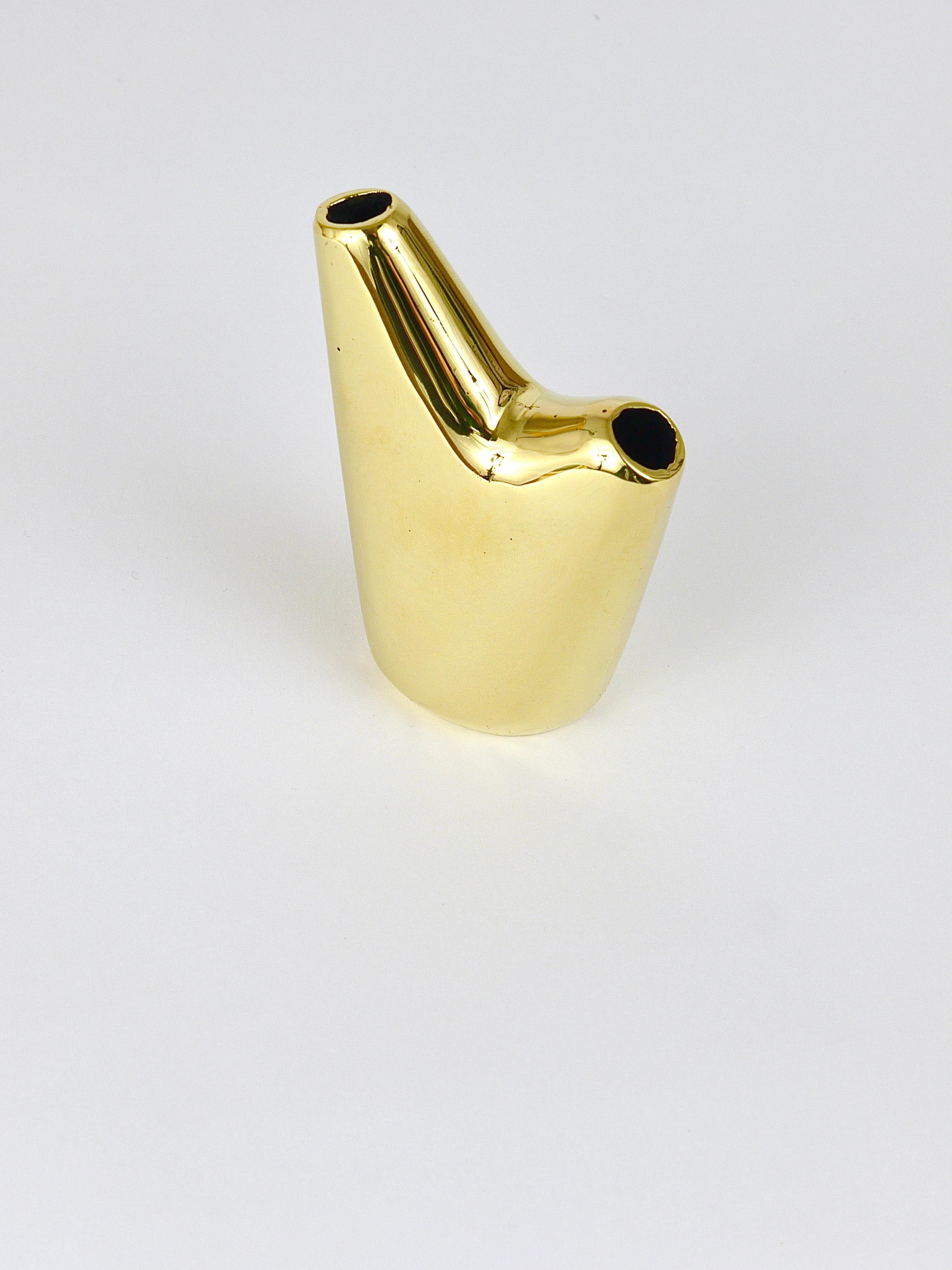 Carl Auböck Aorta Vase, Polished Brass, Austria For Sale 13