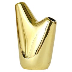 Carl Auböck Aorta Vase, Polished Brass, Austria