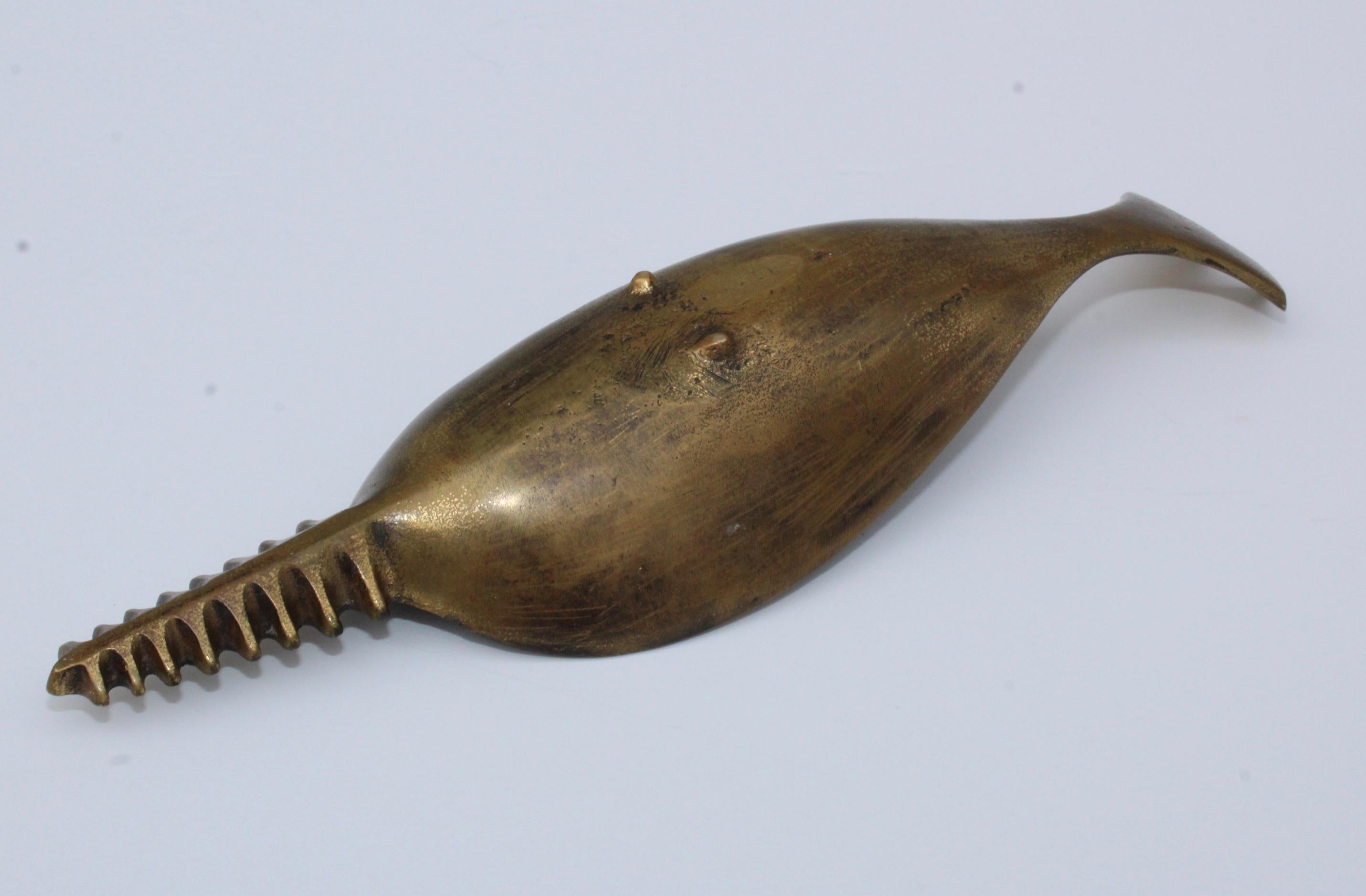 Carl Auböck Attributed Brass Fish Ashtray 7