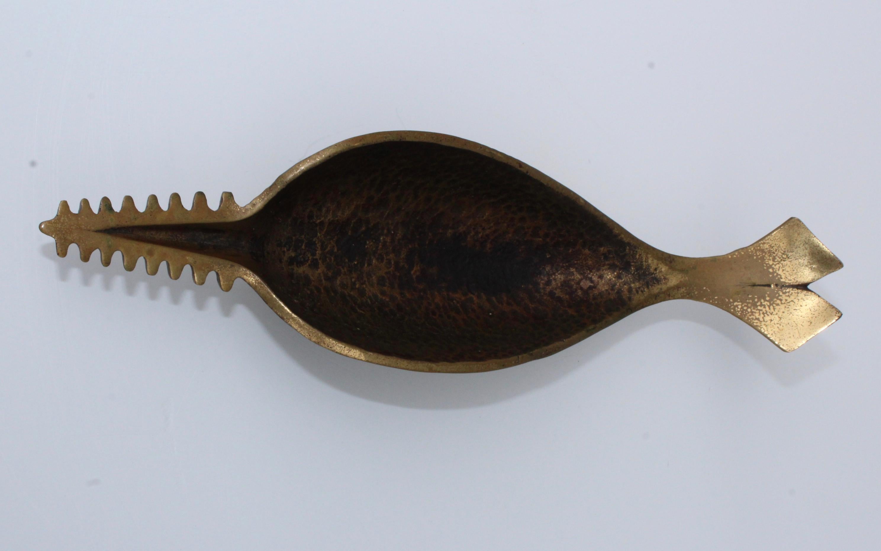 Austrian Carl Auböck Attributed Brass Fish Ashtray
