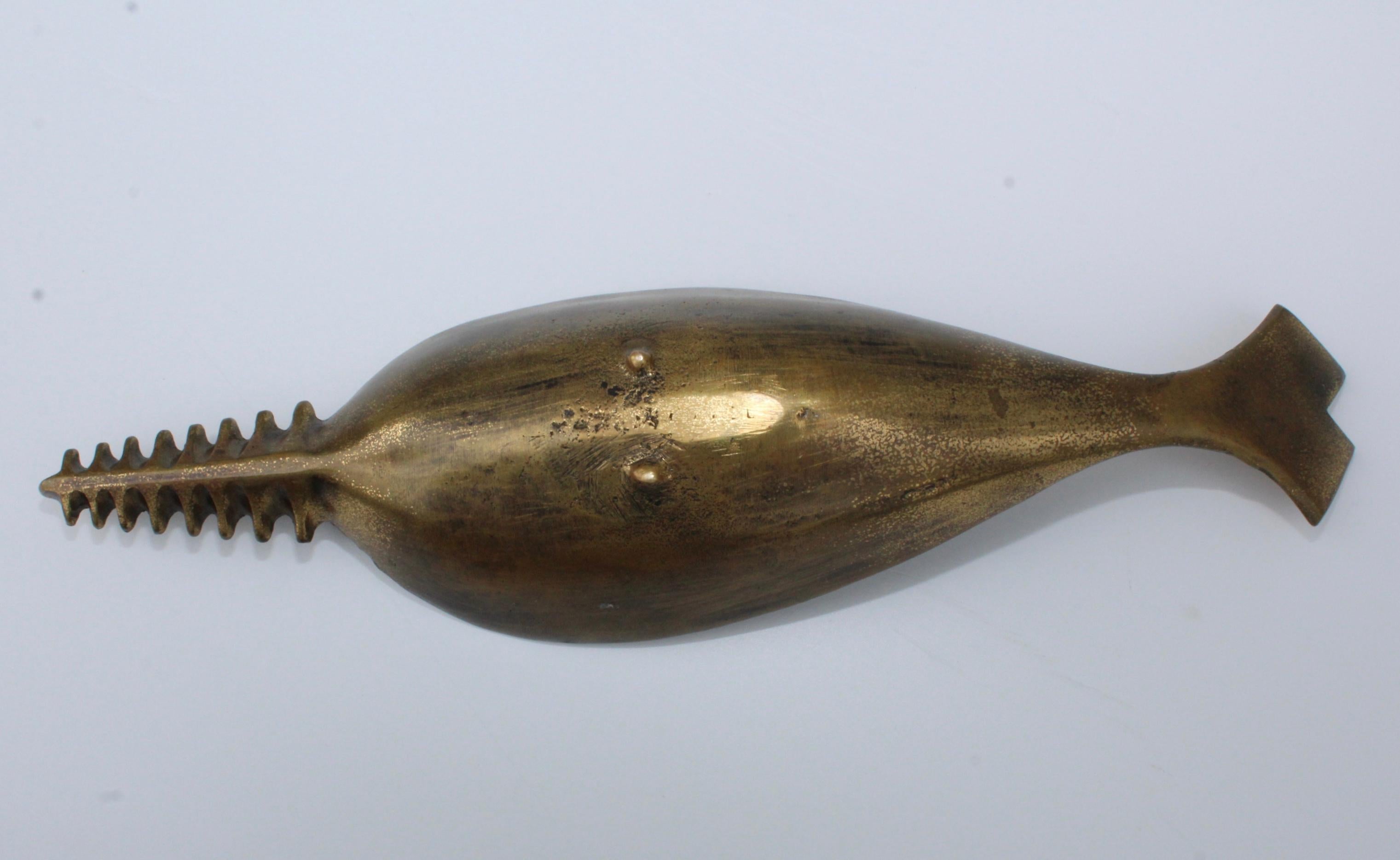 Carl Auböck Attributed Brass Fish Ashtray 2