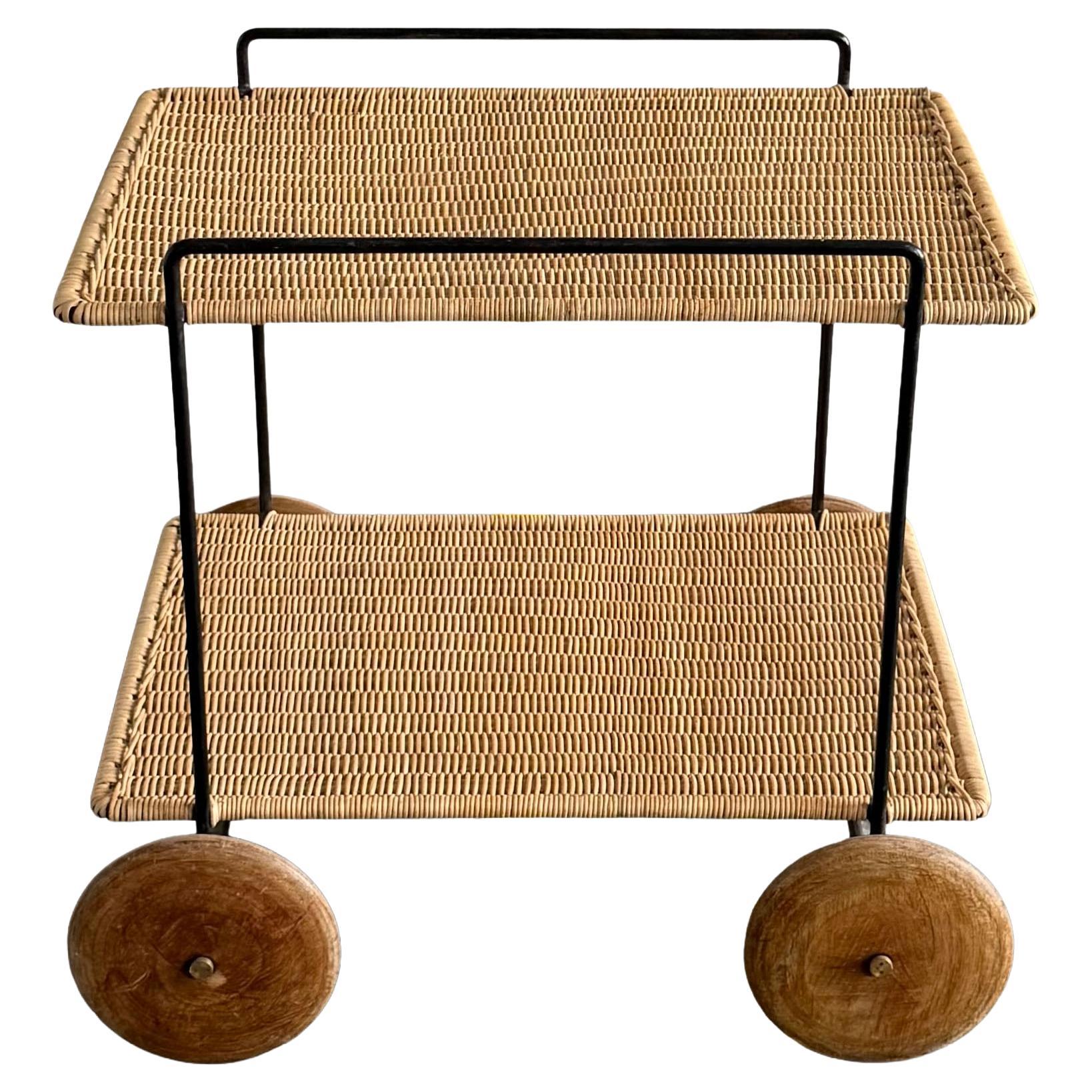 Carl Auböck Bar Cart, Austria 1950s