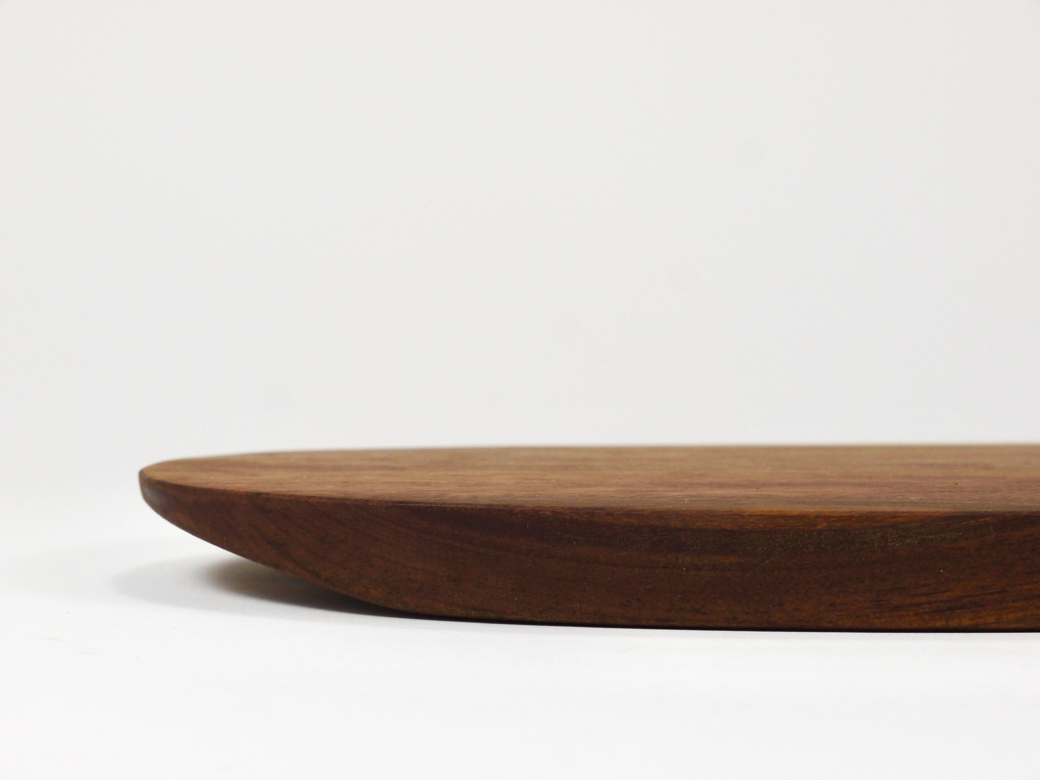 Carl Aubock Big Cutting Board with Amboss Knife, Wicker Handle, Walnut, Leather For Sale 12