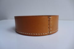 Carl Auböck Bottle Coaster in Cork and Leather, Vienna, circa 1940