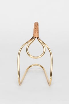 Carl Auböck Bottle Holder Bamboo Brass, 1940s