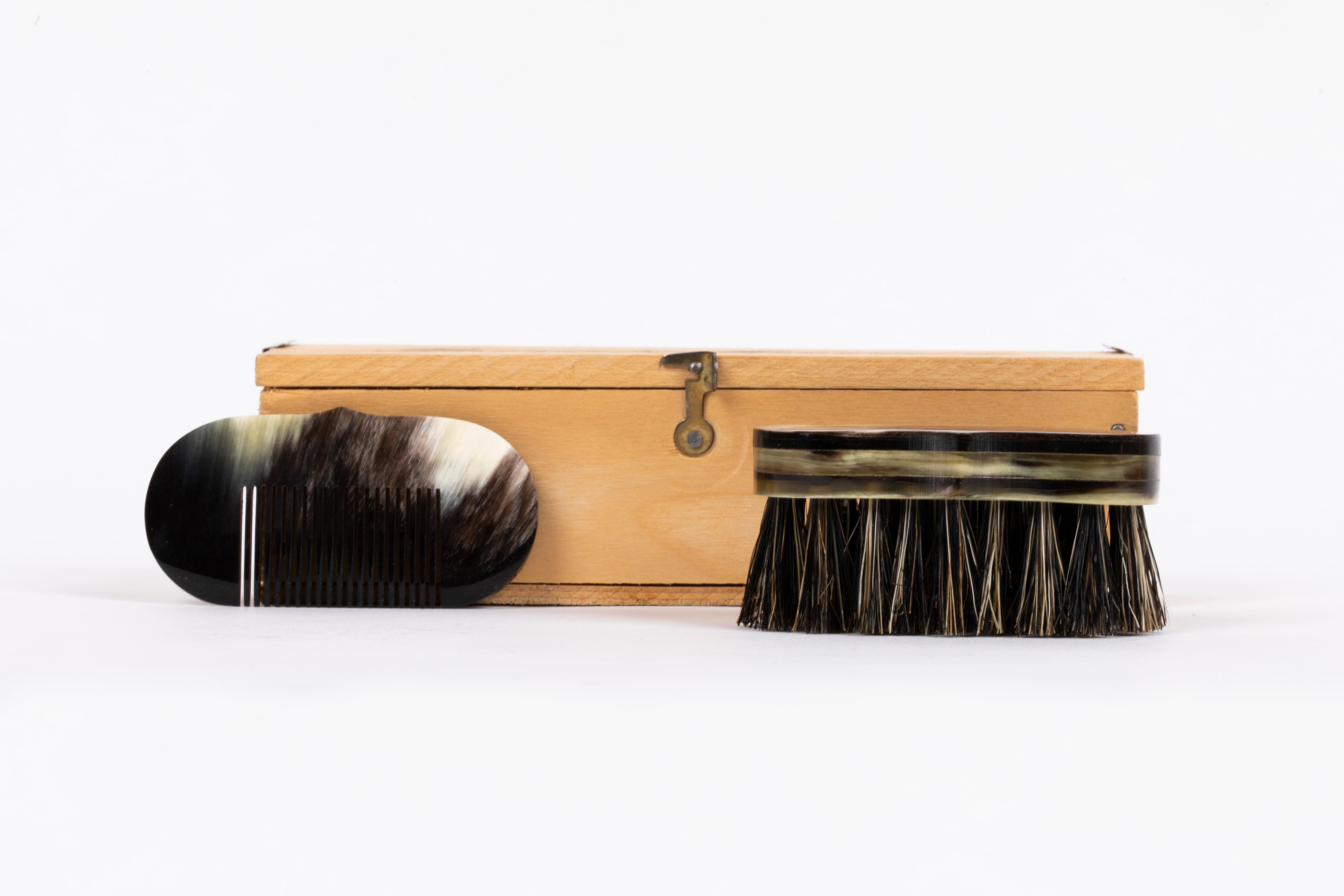 Austrian Carl Auböck Box with Comb and a Brush, Austria, 1960s For Sale