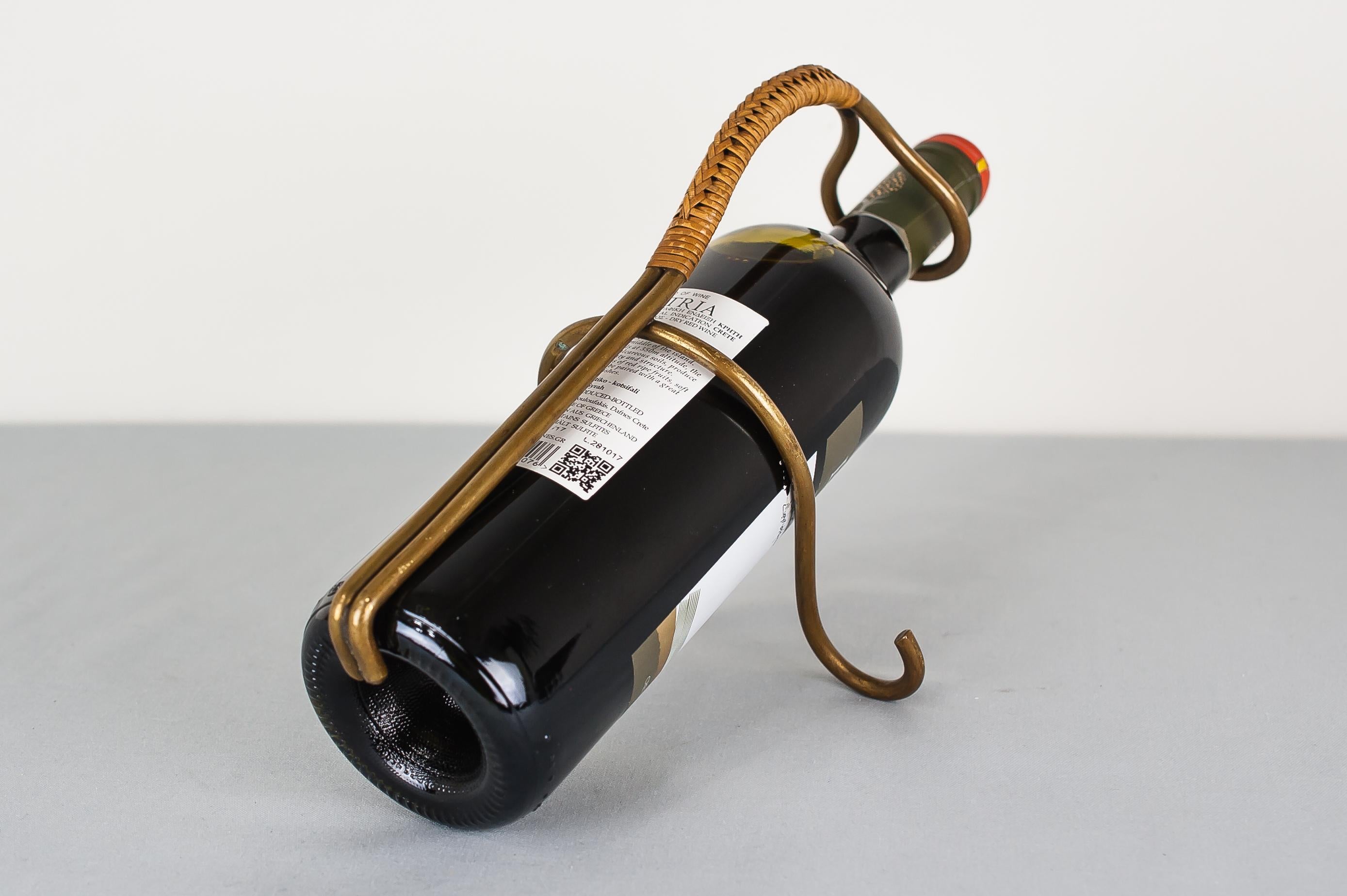brass wine bottle holder