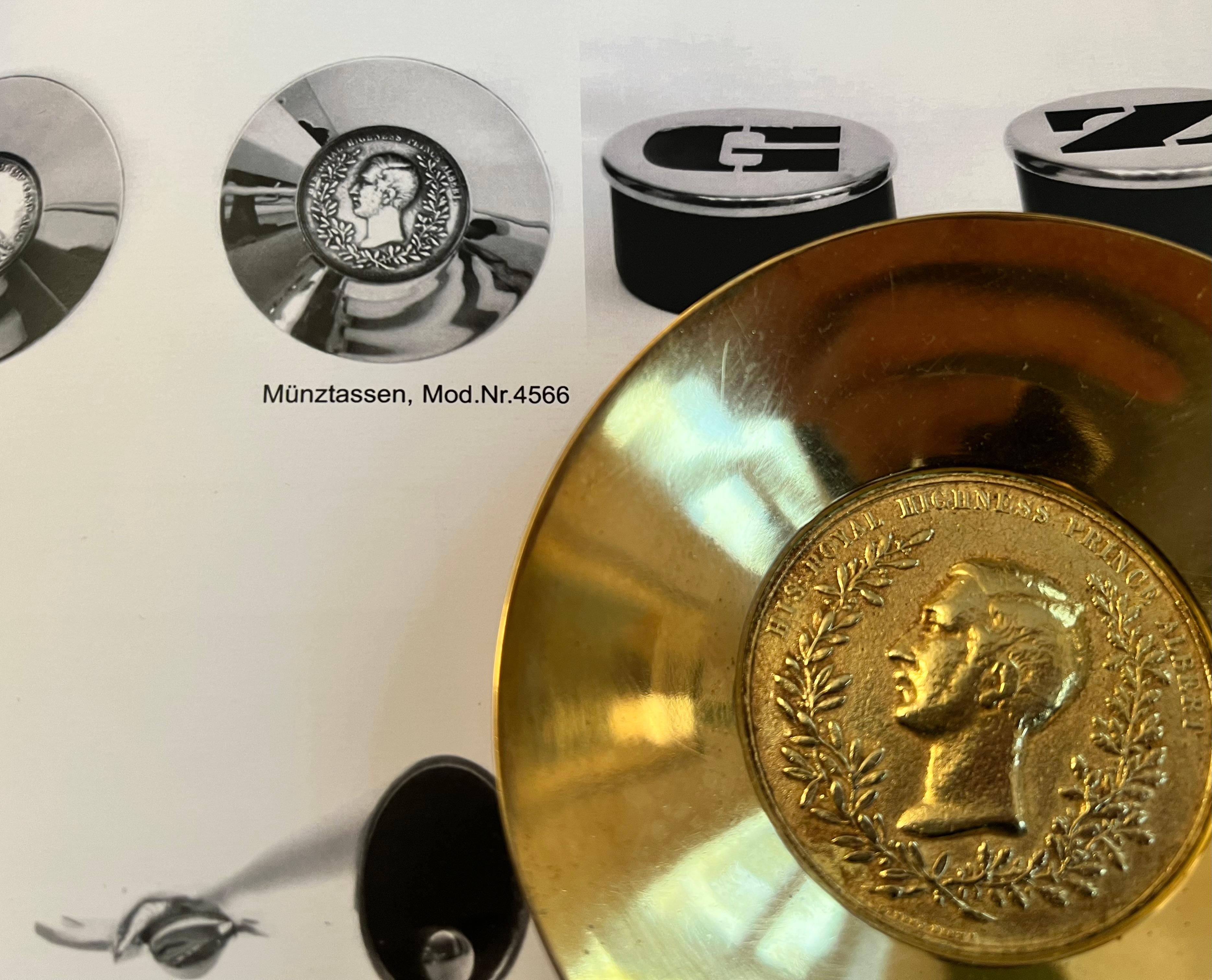 Carl Aubock Brass Coin Bowl. Mod. Nr. 4566, 1950s 5