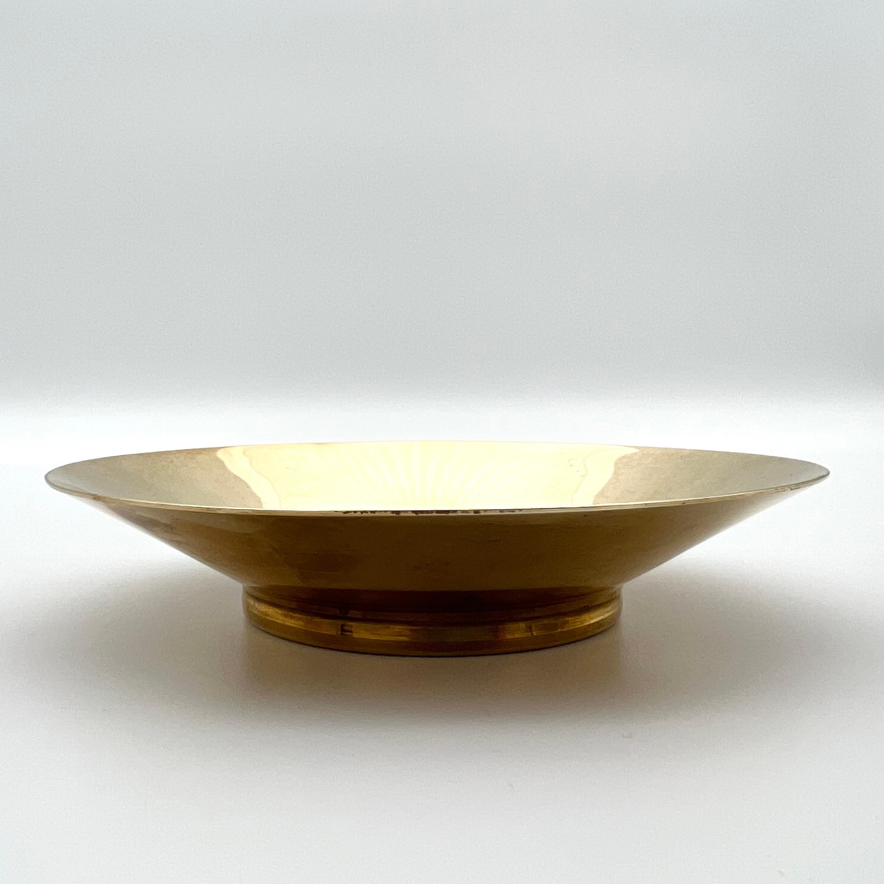 Mid-Century Modern Carl Aubock Brass Coin Bowl. Mod. Nr. 4566, 1950s