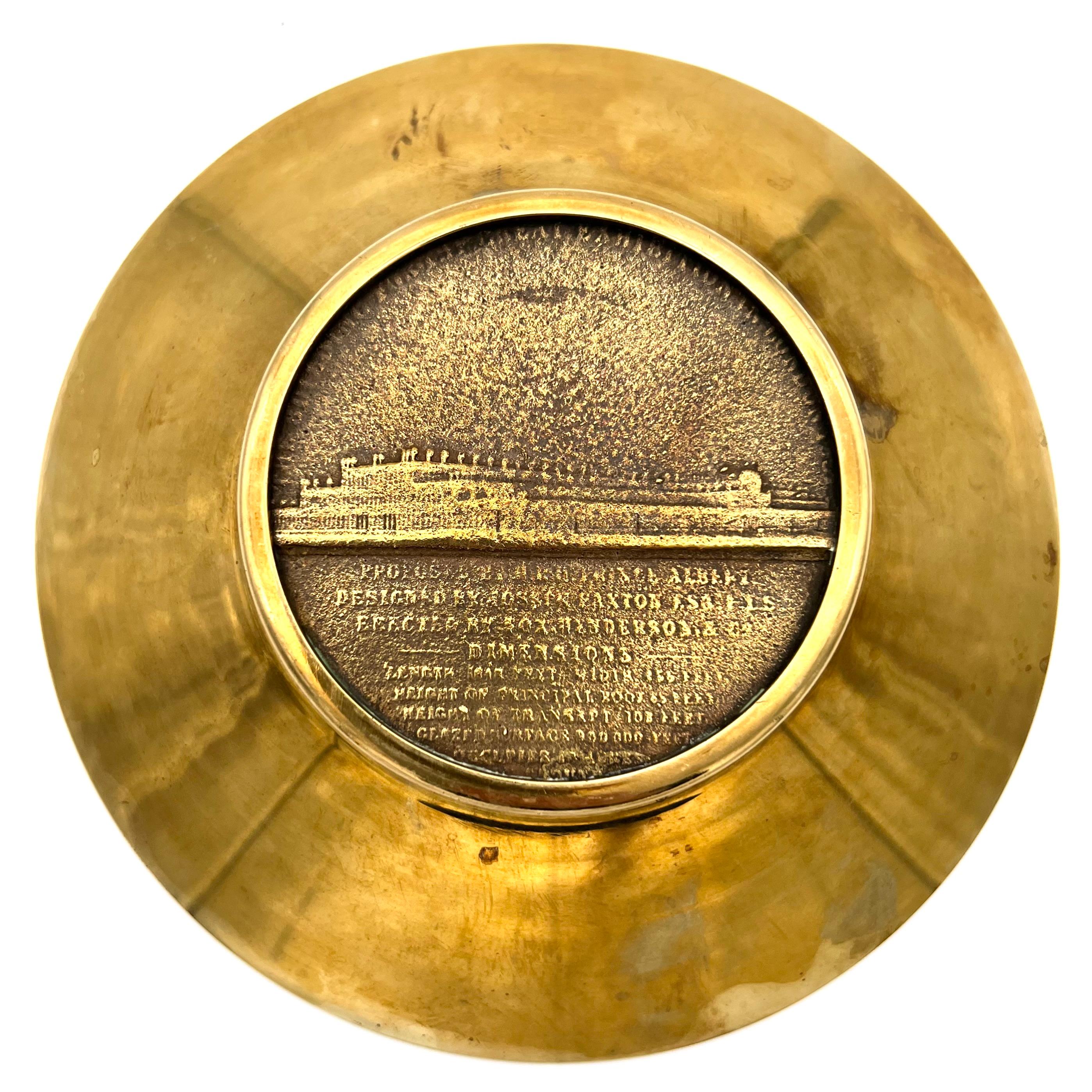 20th Century Carl Aubock Brass Coin Bowl. Mod. Nr. 4566, 1950s