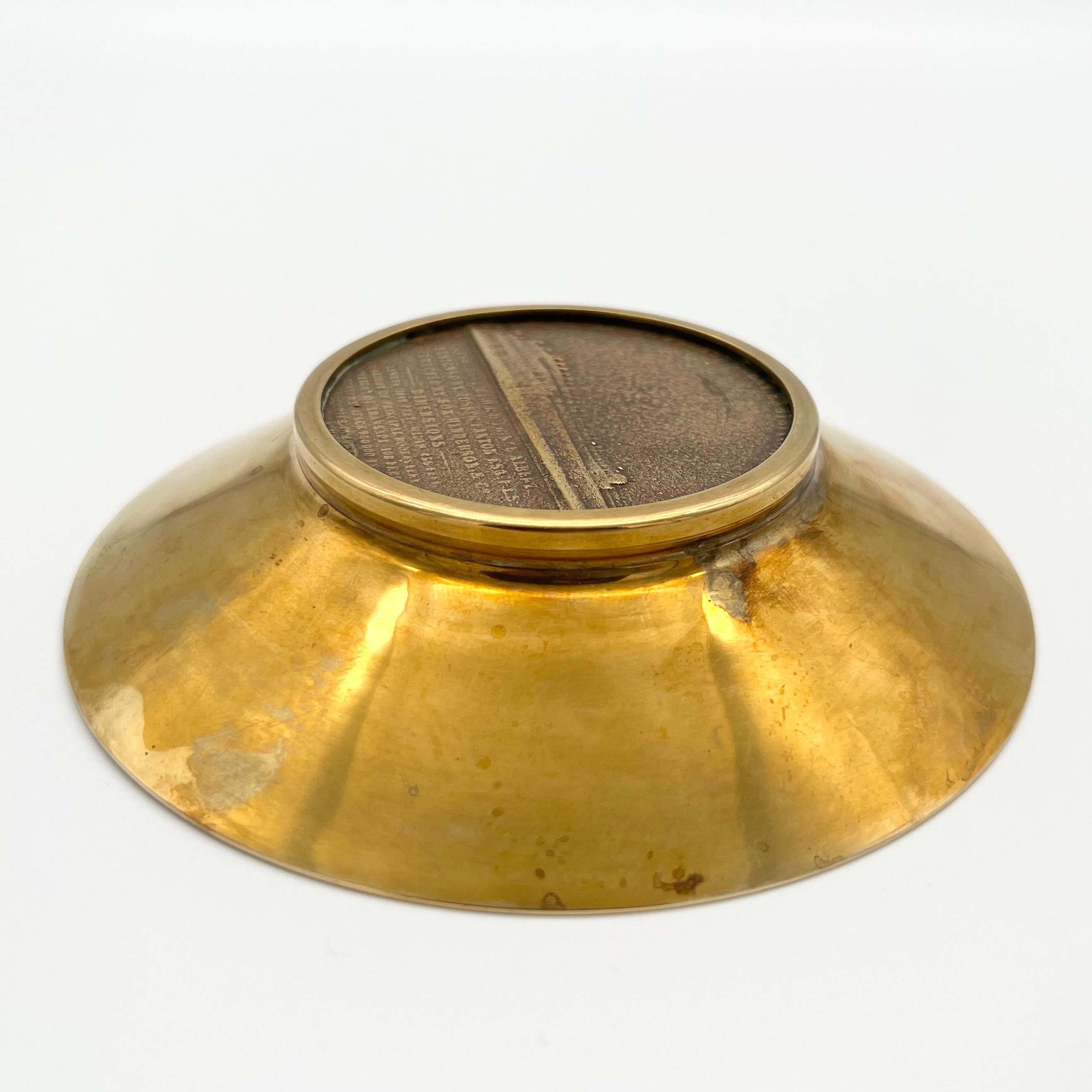 Carl Aubock Brass Coin Bowl. Mod. Nr. 4566, 1950s 1