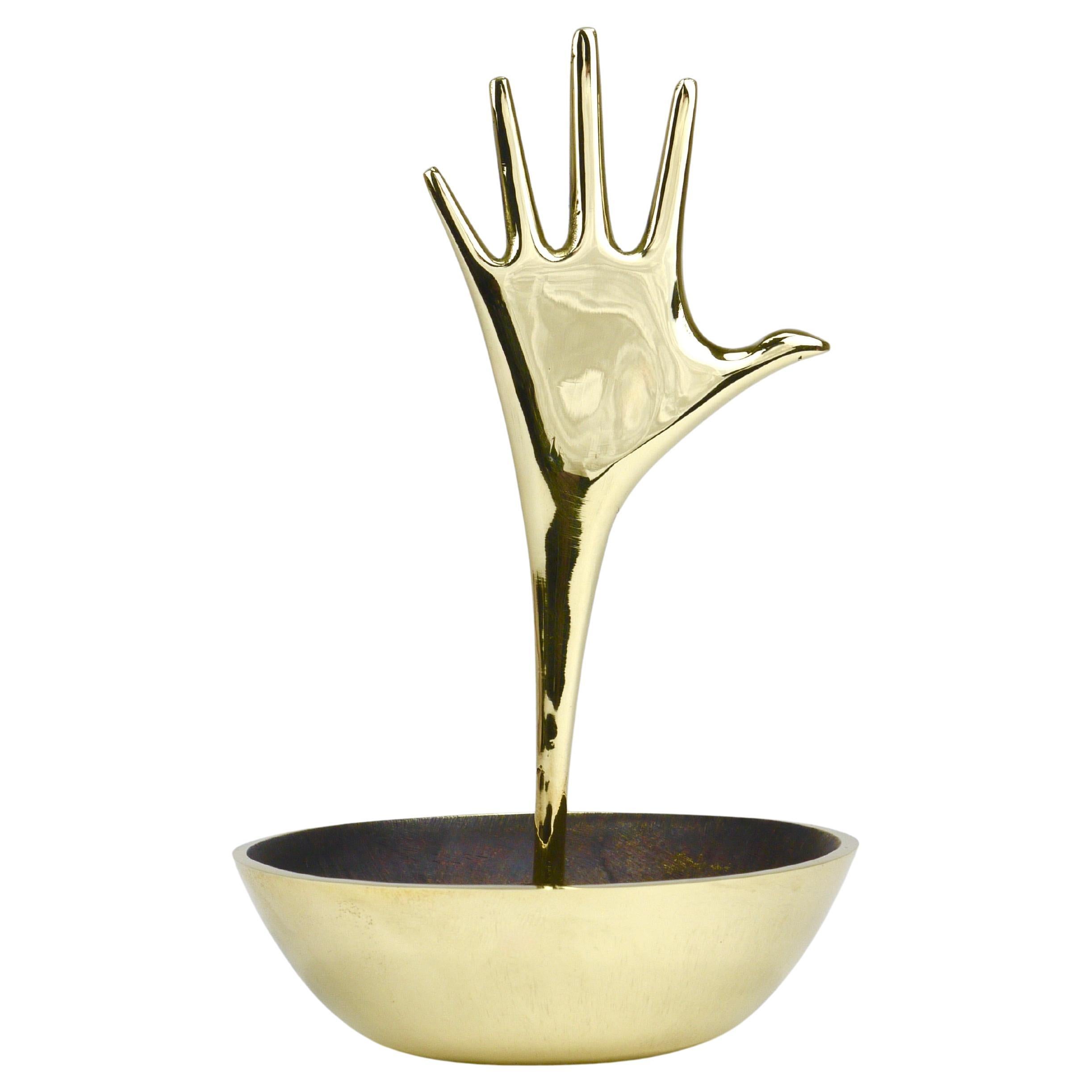 Carl Auböck Brass Hand Catchall Vide-Poche Accessory Bowl, Vienna, Austria For Sale