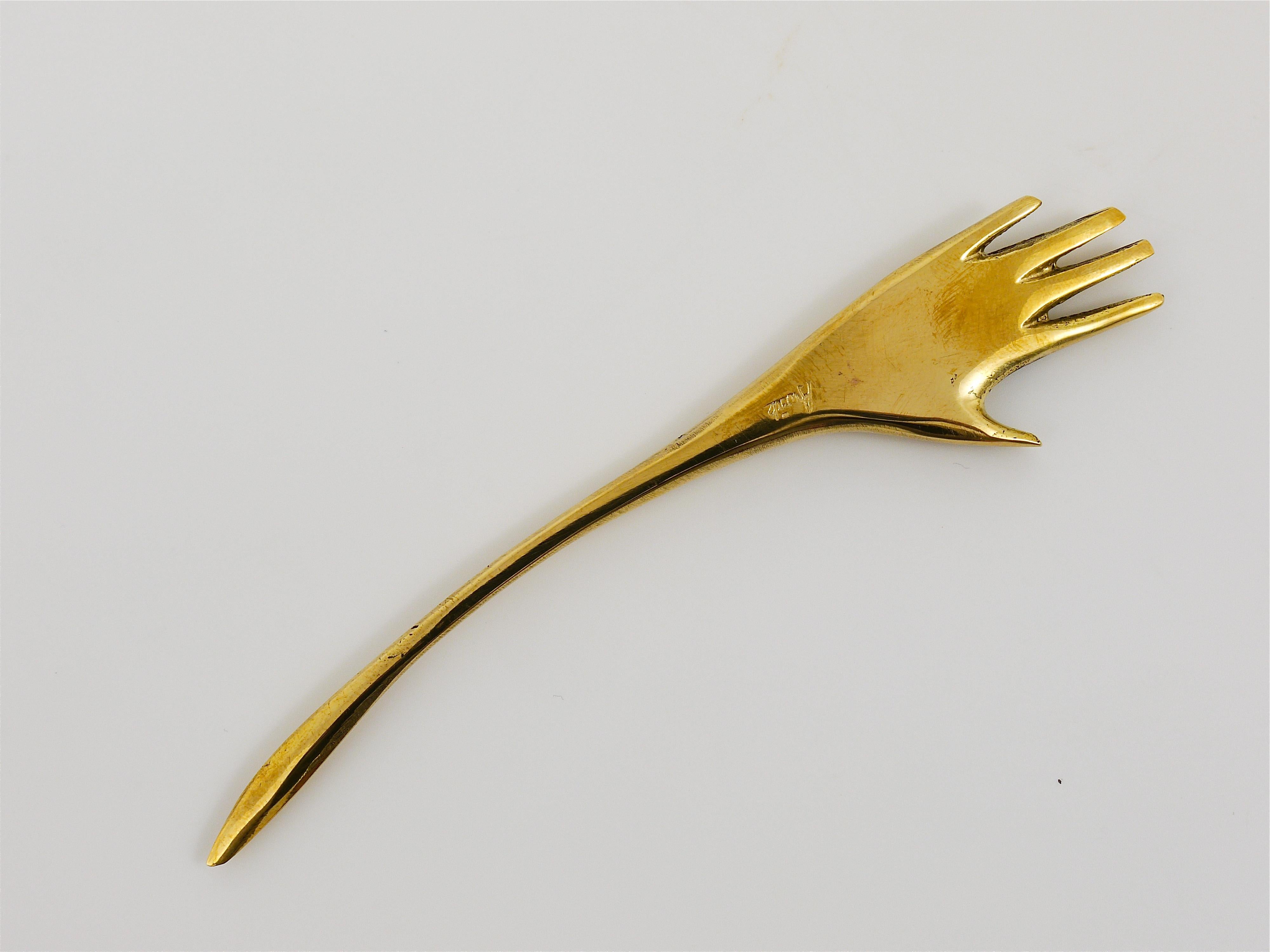 Carl Auböck Brass Hand Letter Opener Letter Knife #7208 In New Condition For Sale In Vienna, AT