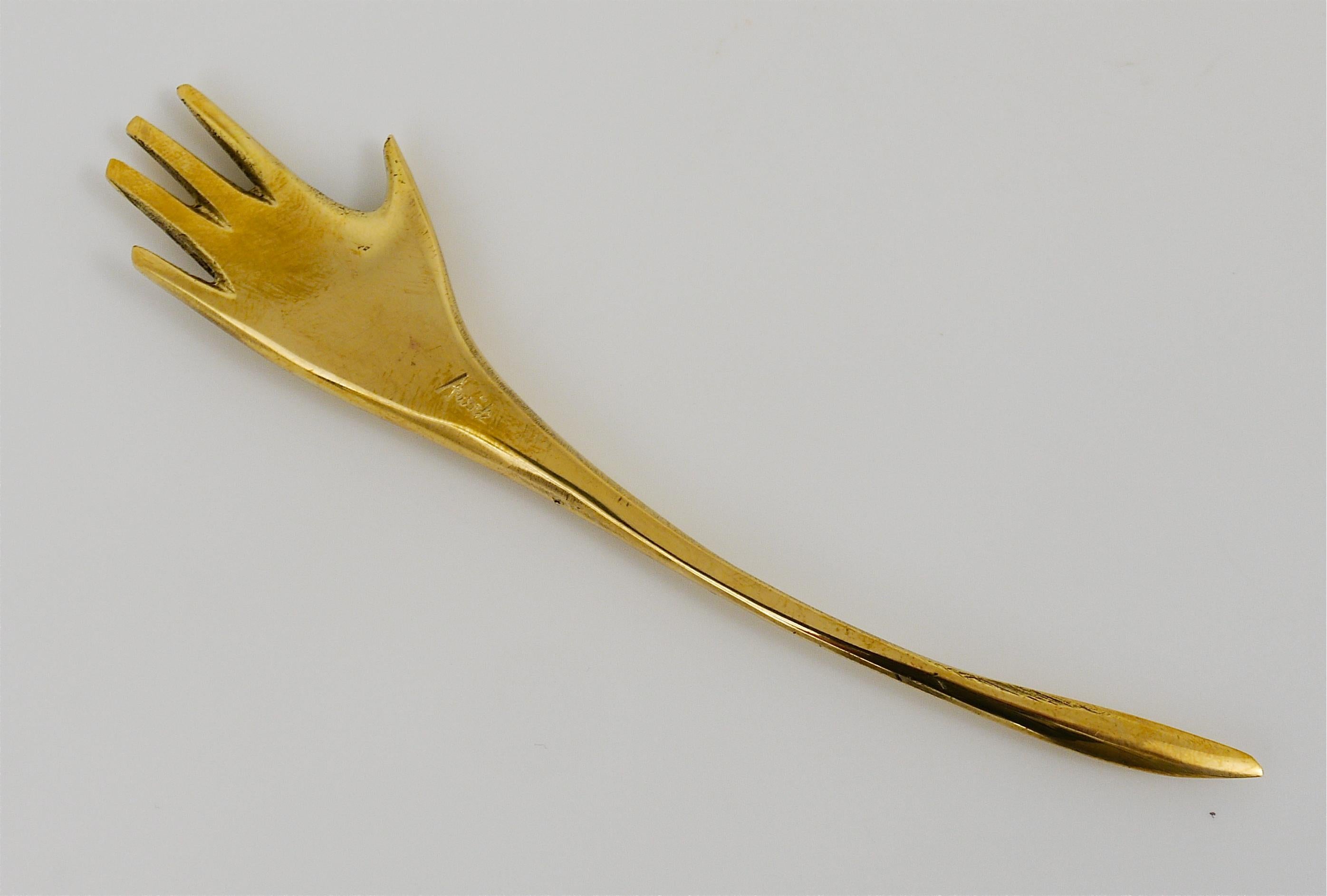 Contemporary Carl Auböck Brass Hand Letter Opener Letter Knife #7208 For Sale