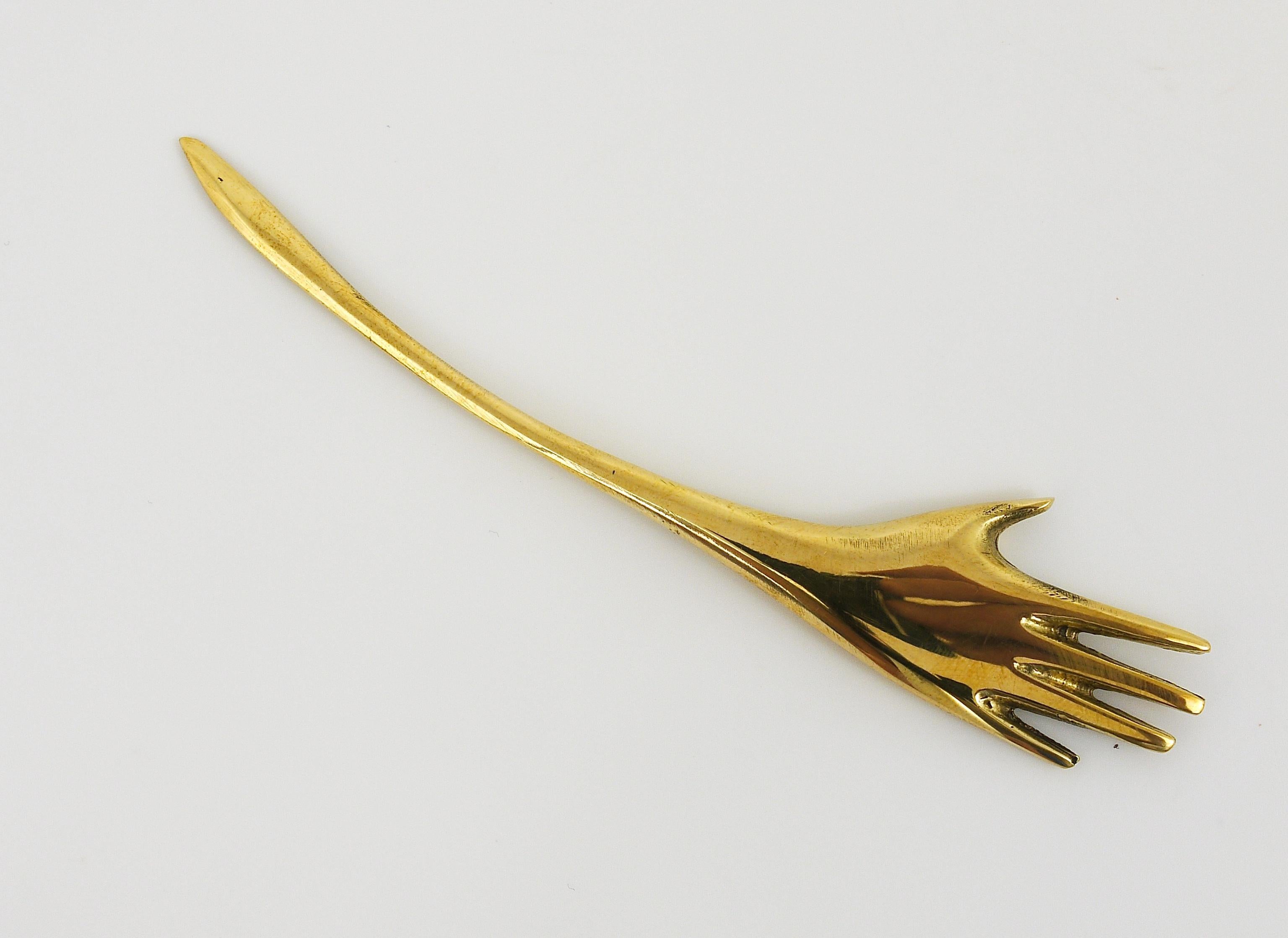 Carl Auböck Brass Hand Letter Opener Letter Knife #7208 For Sale 1
