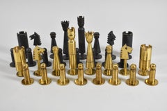 Carl Auböck Brass Industrial Style Chess Set
