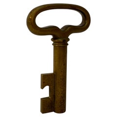 Carl Aubock Brass Key Bottle Opener Corkscrew