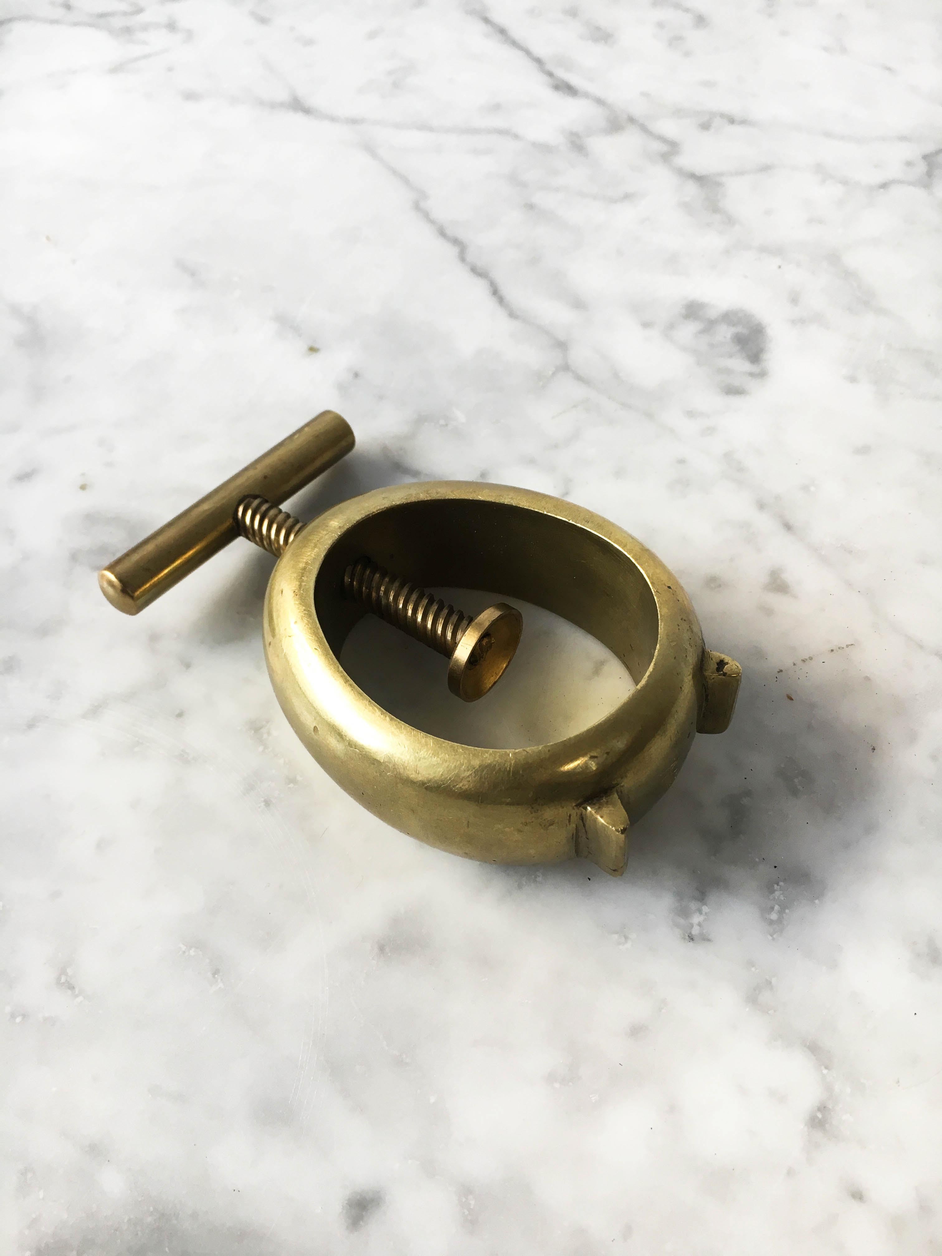 Carl Auböck II Brass Nut Cracker, Austria 1950s For Sale 1