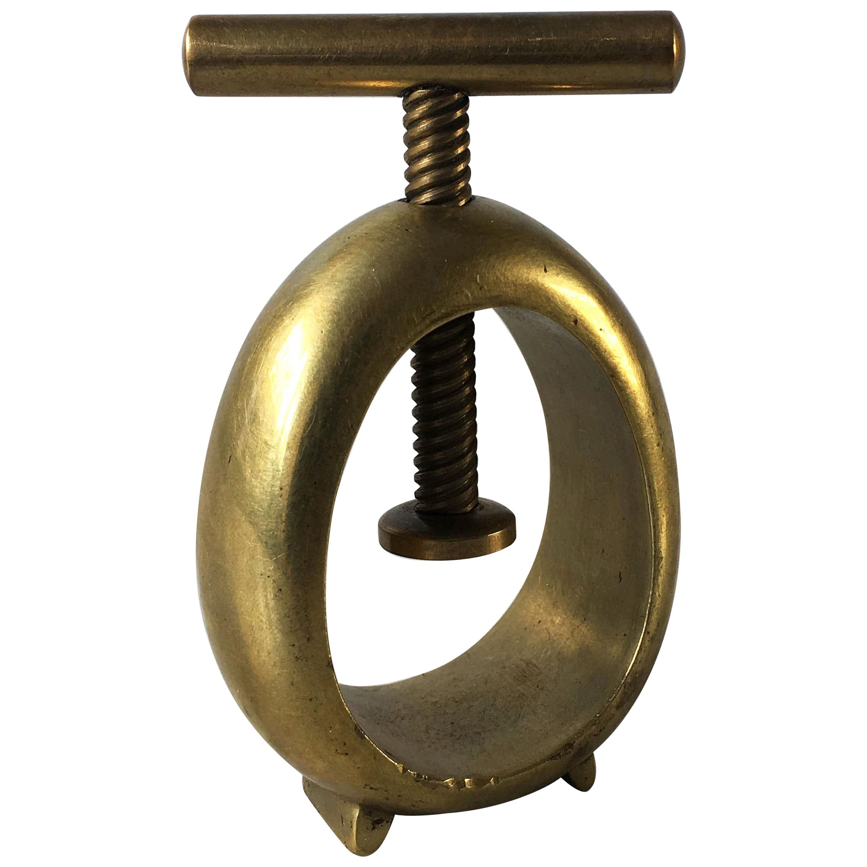 Carl Auböck II Brass Nut Cracker, Austria 1950s For Sale