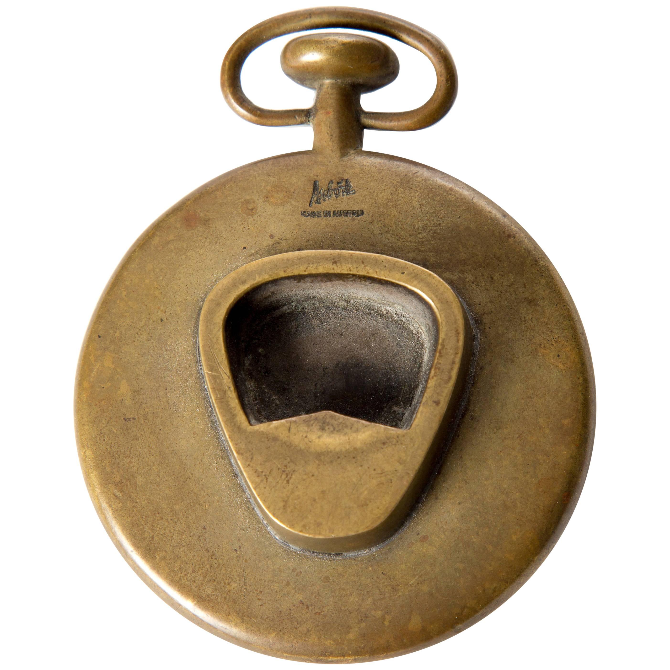 Carl Auböck Brass Pocket Watch Opener For Sale