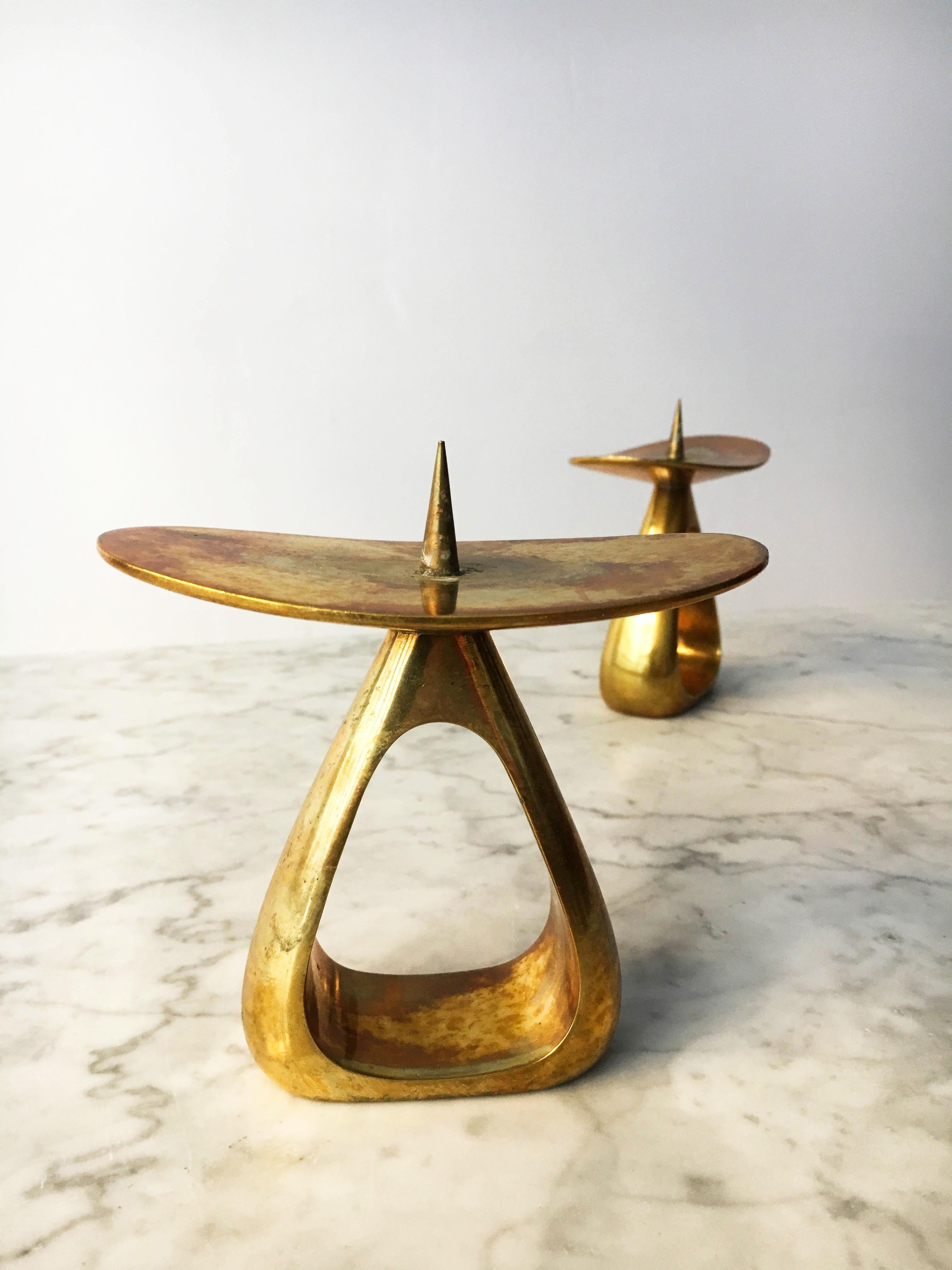 Carl Auböck Candlestick, Model 3600 Pair, Austria, 1950s For Sale 3