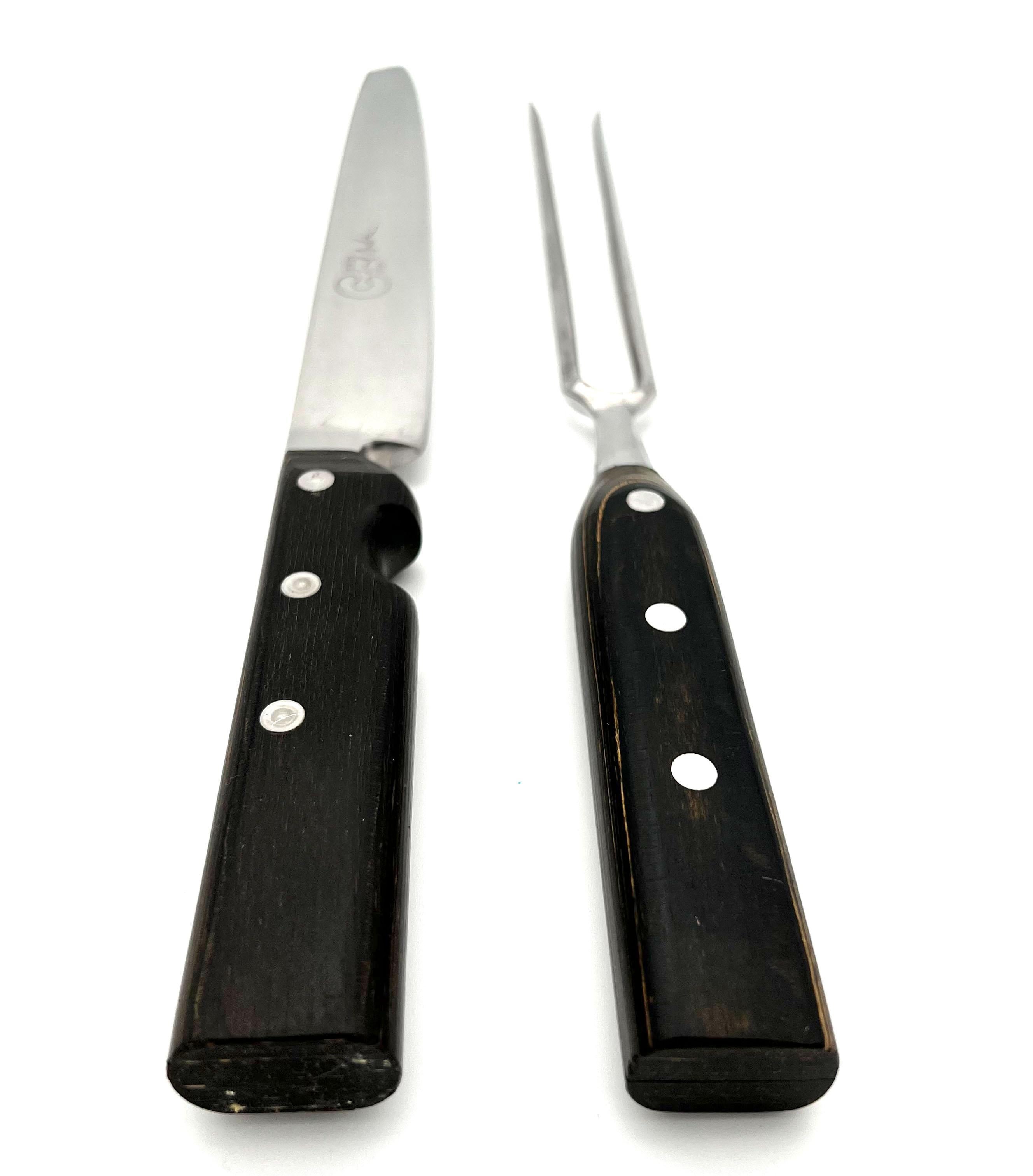 Carl Aubock Carving Knife and Fork Set, 1960s, Vienna For Sale 2